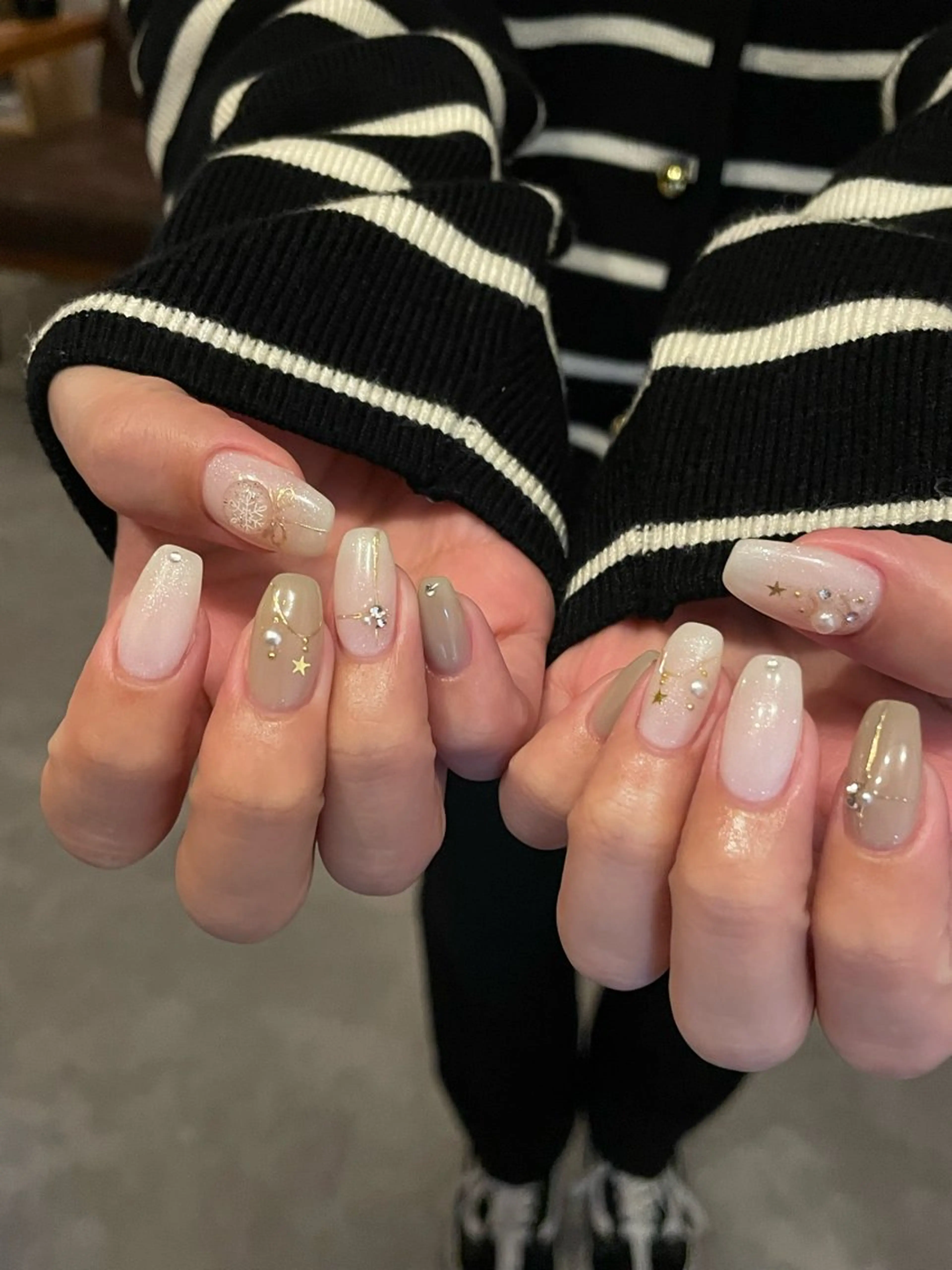 ネイル 冬ネイル クリスマス ハンドネイル roof nailのネイルデザイン