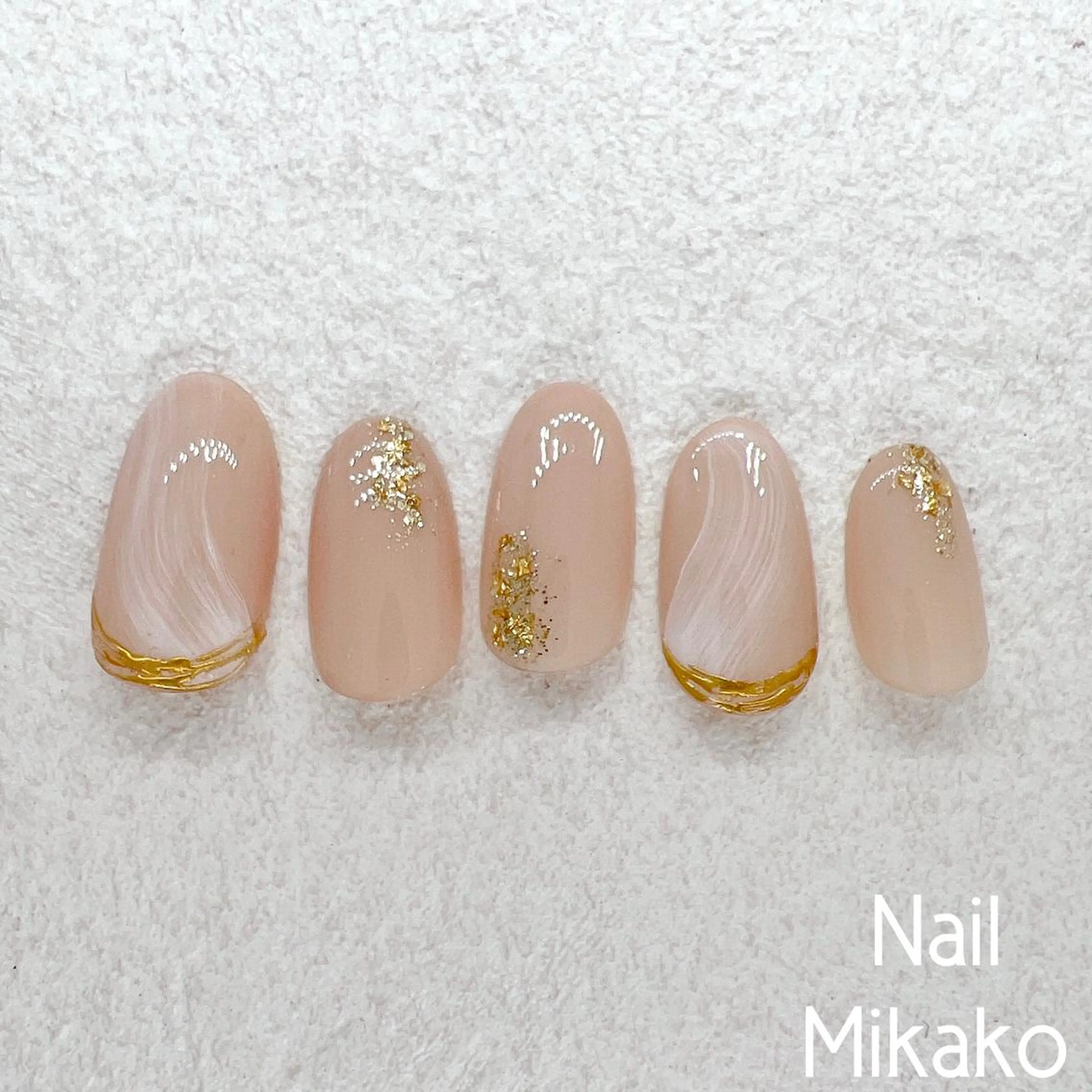 ネイル カジュアル ミラーネイル ニュアンスネイル Nail_Mikako所属・Nail Mikakoのネイルデザイン