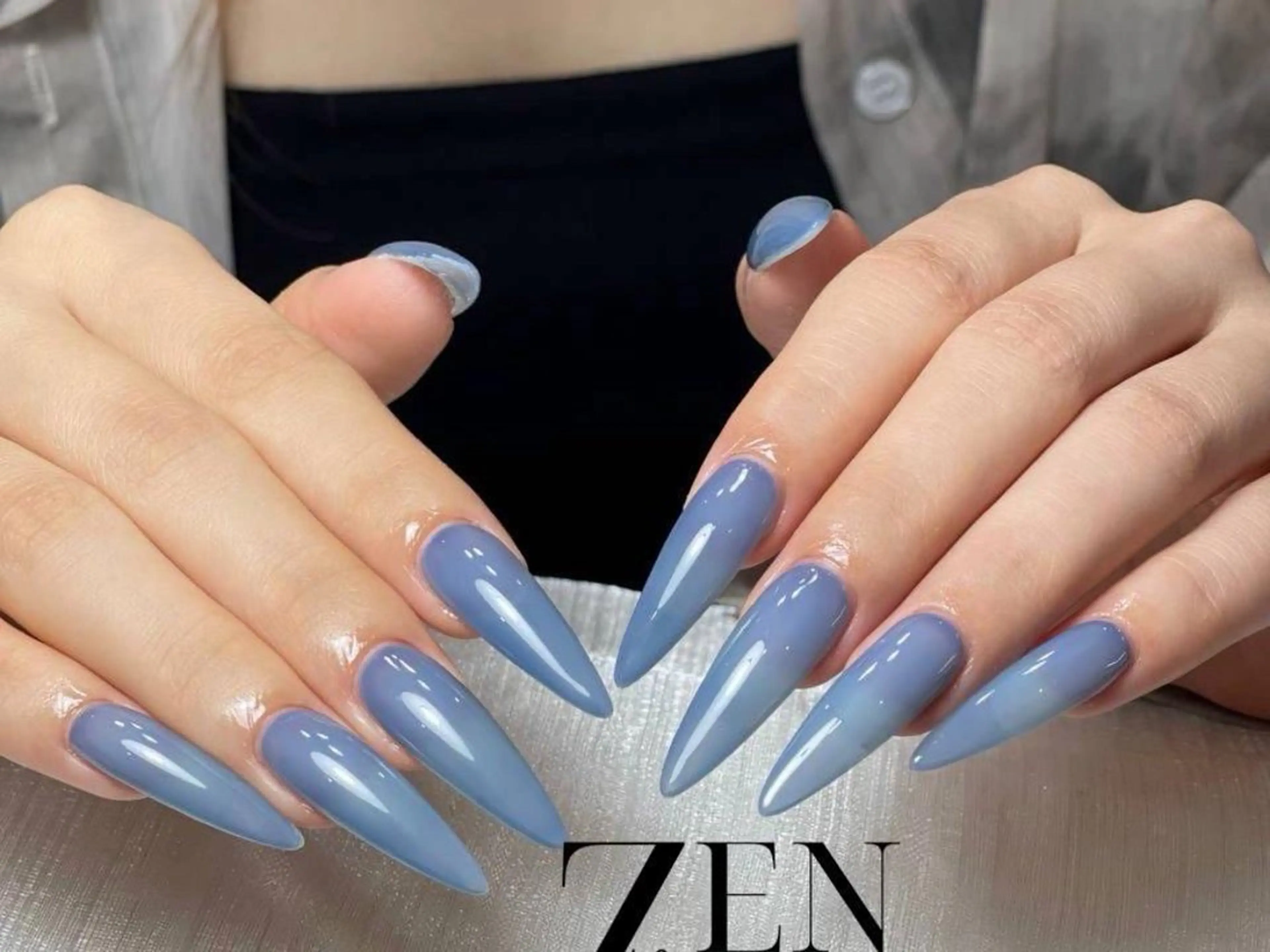 ネイル チークネイル 長さ出し フレンチネイル 韓国ネイル マグネットネイル ハンドネイル Zen Nail Design 池袋のネイルデザイン