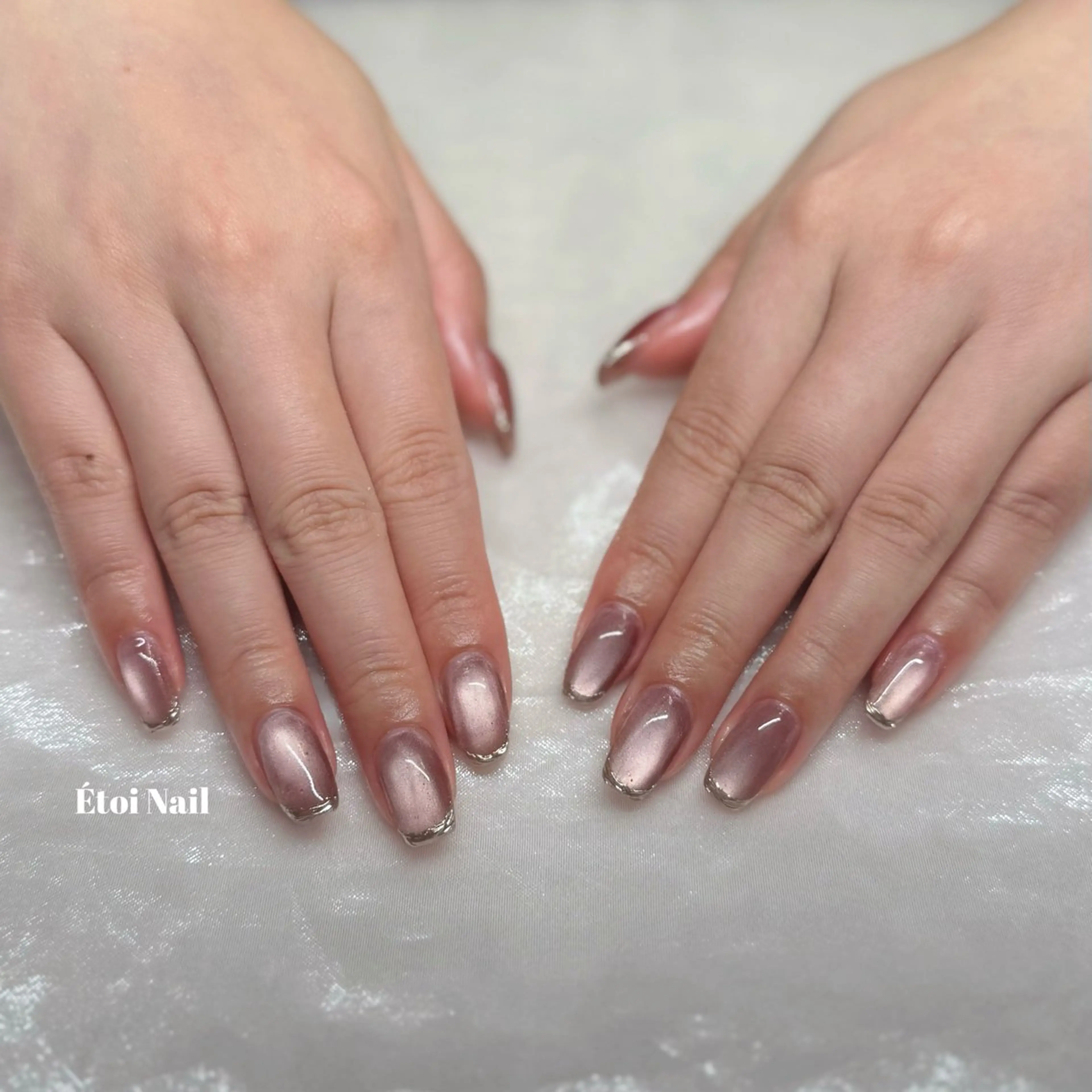 ネイル マグネットネイル マグネットワンカラー ミラーネイル ワンカラーネイル ハンドネイル Étoi Nail はるのネイルデザイン