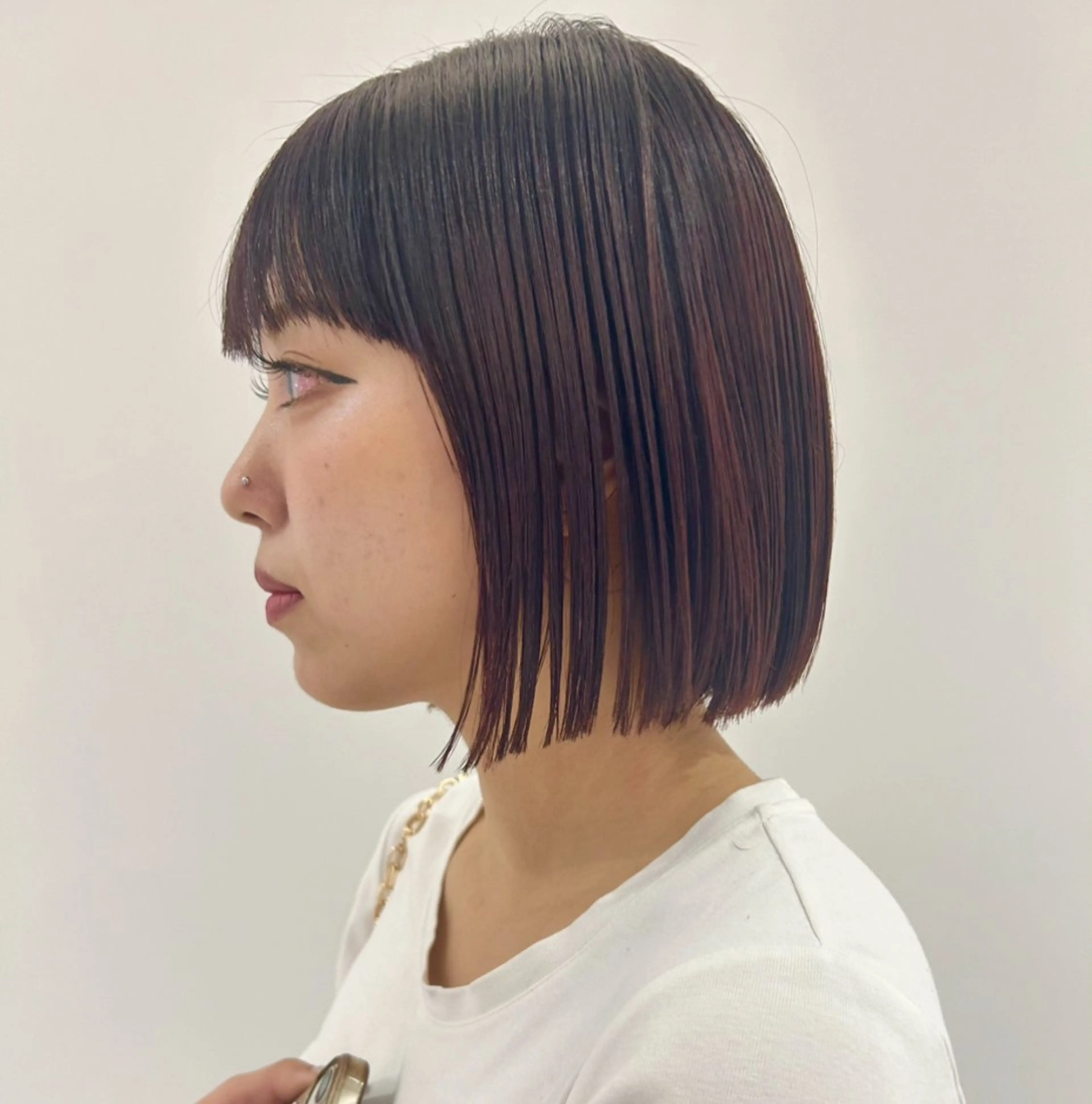 ショート カラー レッドカラー ボブ カット ヘアカラー トリートメント ハイトーン/ブリーチ 似合せカット/パーマのヘアスタイル