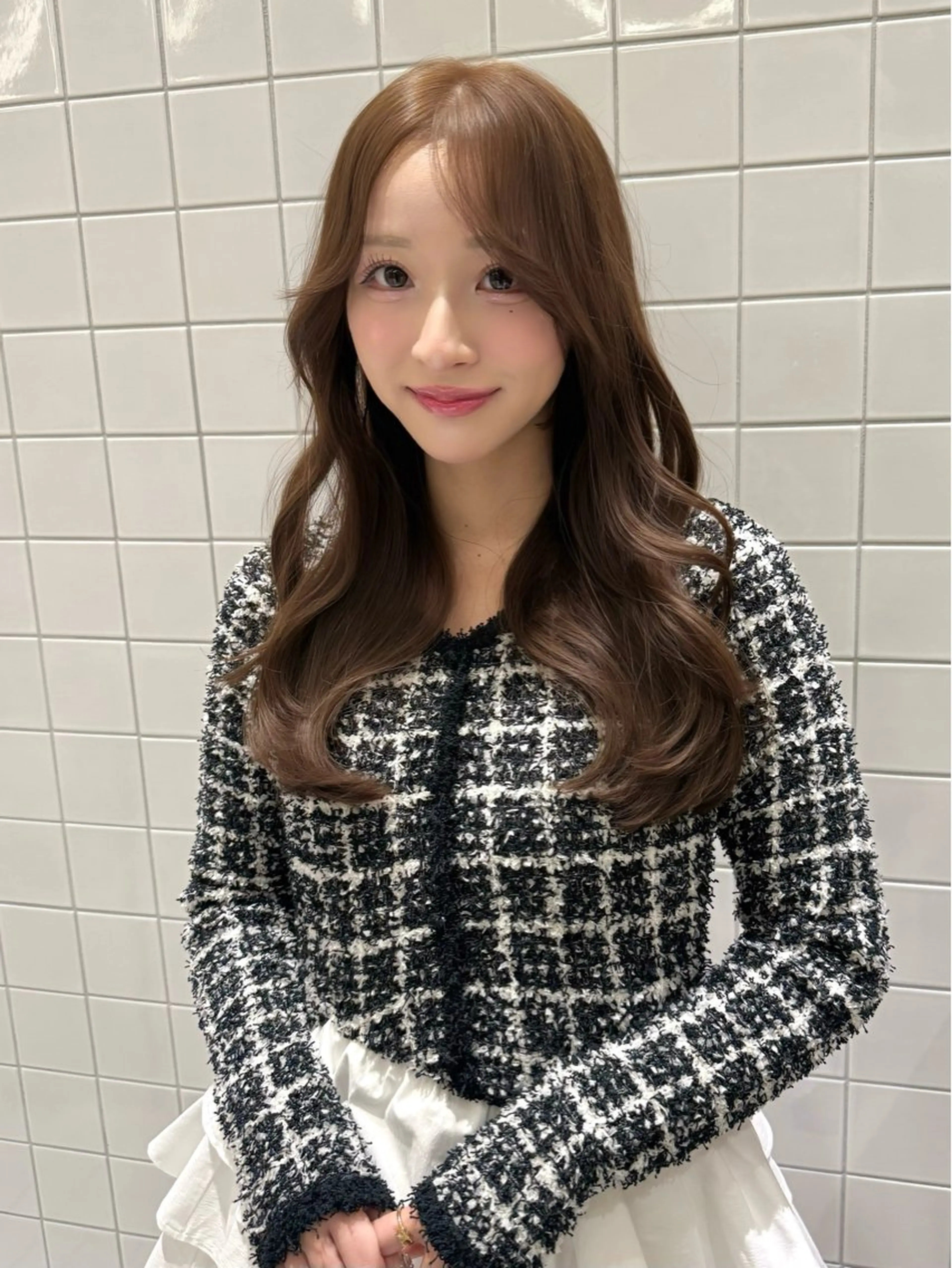 ロング カラー カット ヘアカラー トリートメント 韓国ヘア🤍顔周り/ 髪質改善✨/林遼一郎のヘアスタイル