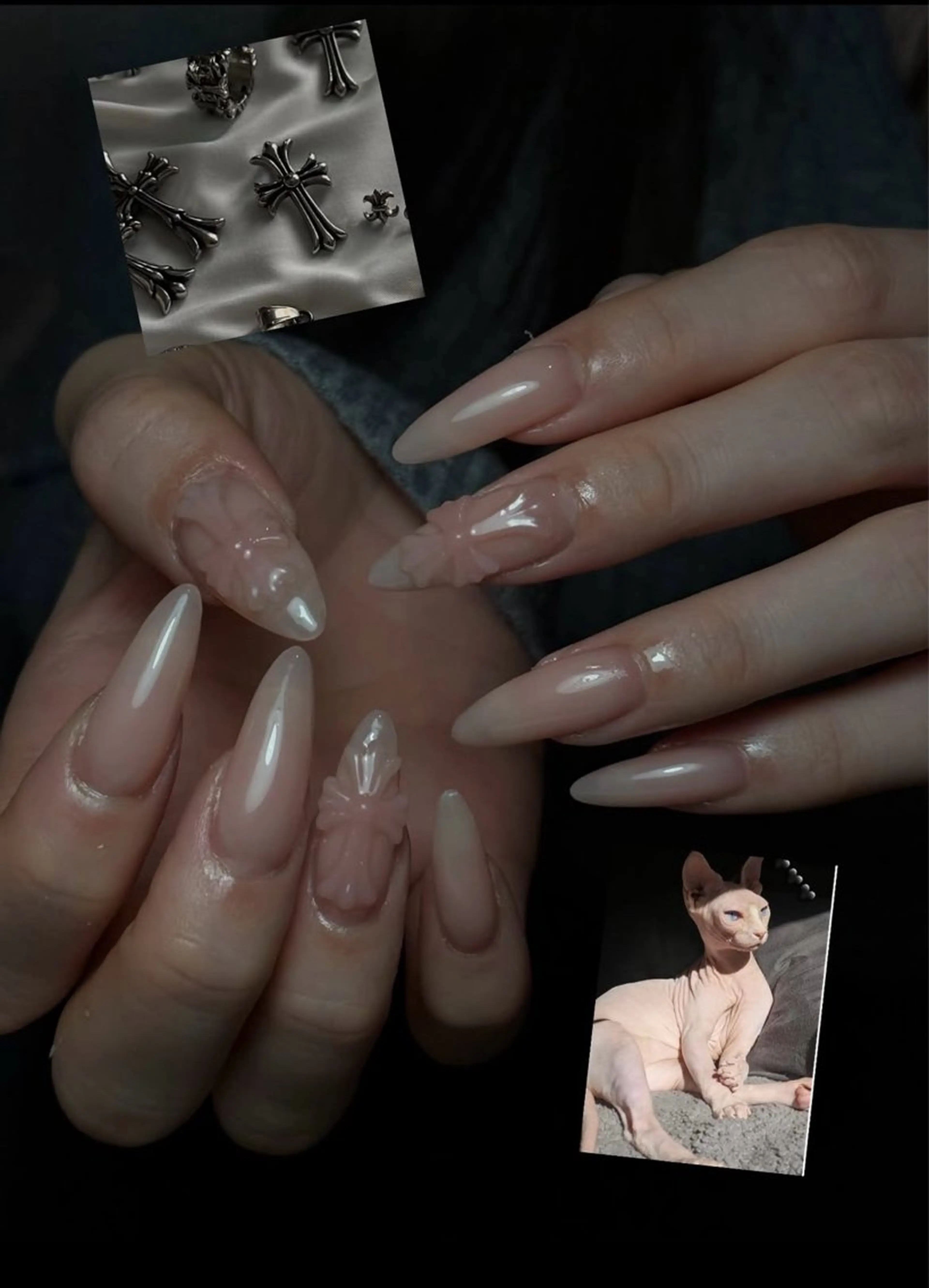 ネイル アートネイル オーロラネイル チークネイル 長さ出し フットネイル ハンドネイル Chan nailsのネイルデザイン