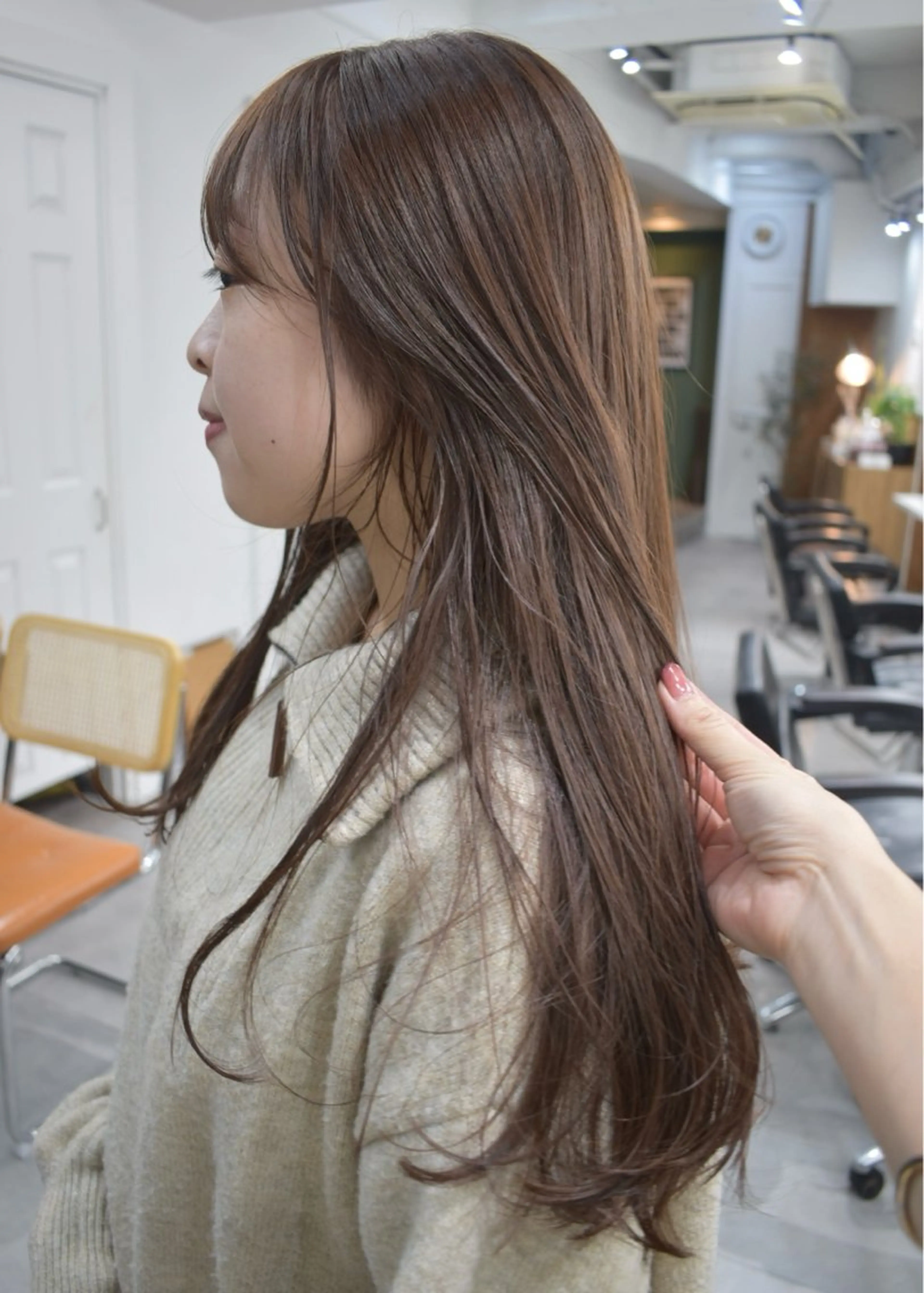 ロング カラー カット ヘアカラー トリートメント レイヤーボブ/ 艶カラー/サナ🌼のヘアスタイル