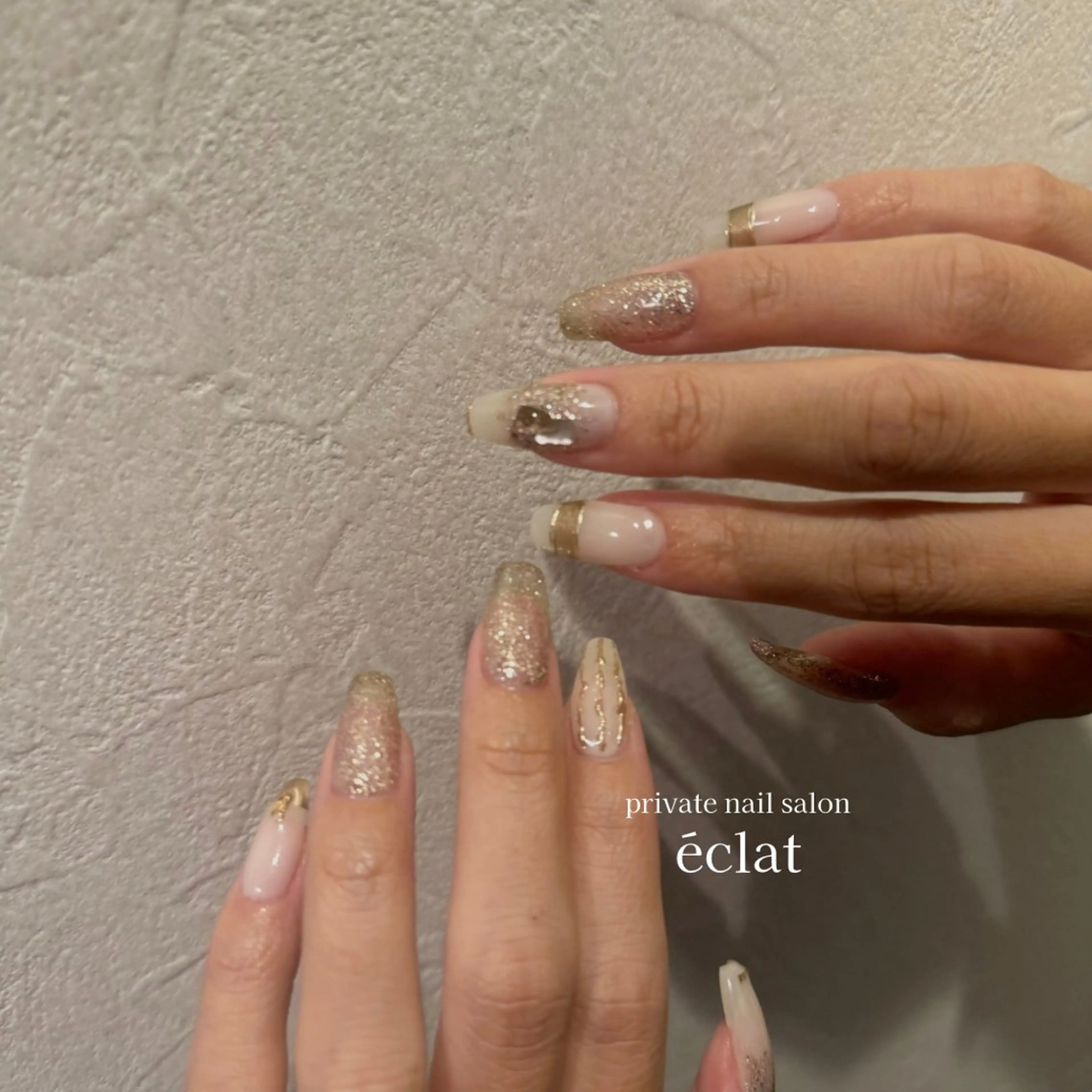 ネイル ニュアンスネイル 冬ネイル nailsalon éclatのネイルデザイン