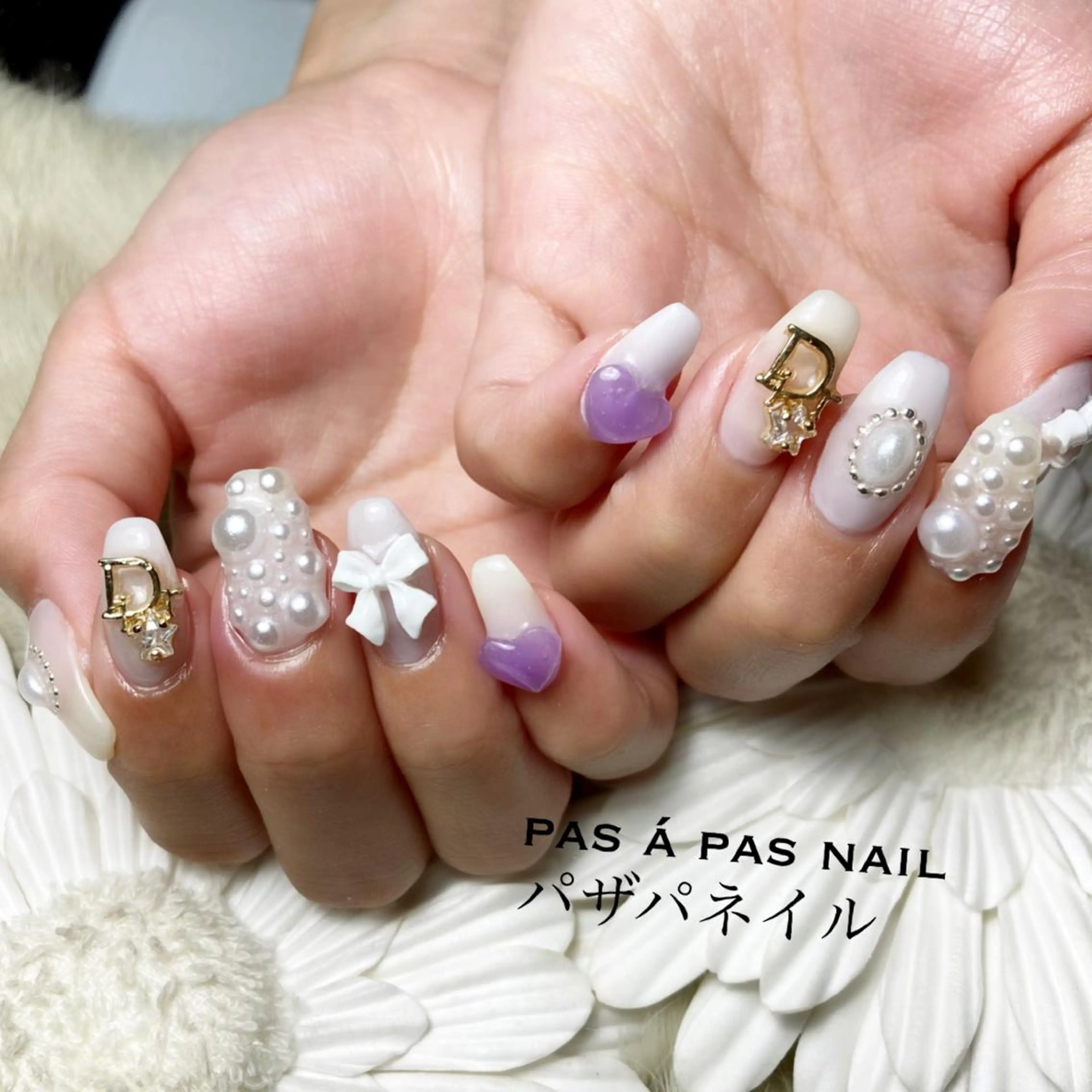 セミロング ネイル Yakko pas á pasのネイルデザイン