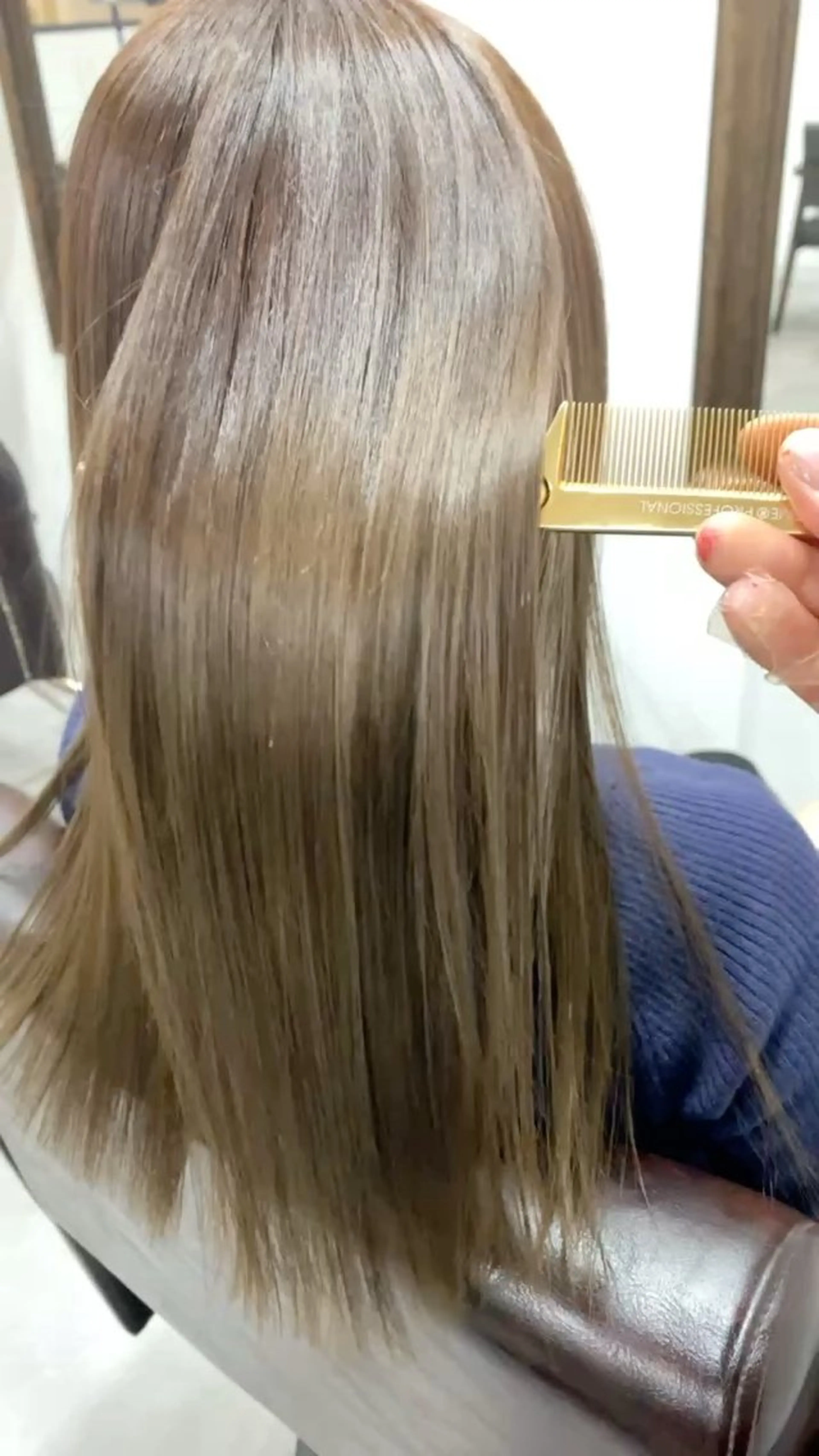 ロング パーマ カット 縮毛矯正 トリートメント 中本 達也のヘアスタイル