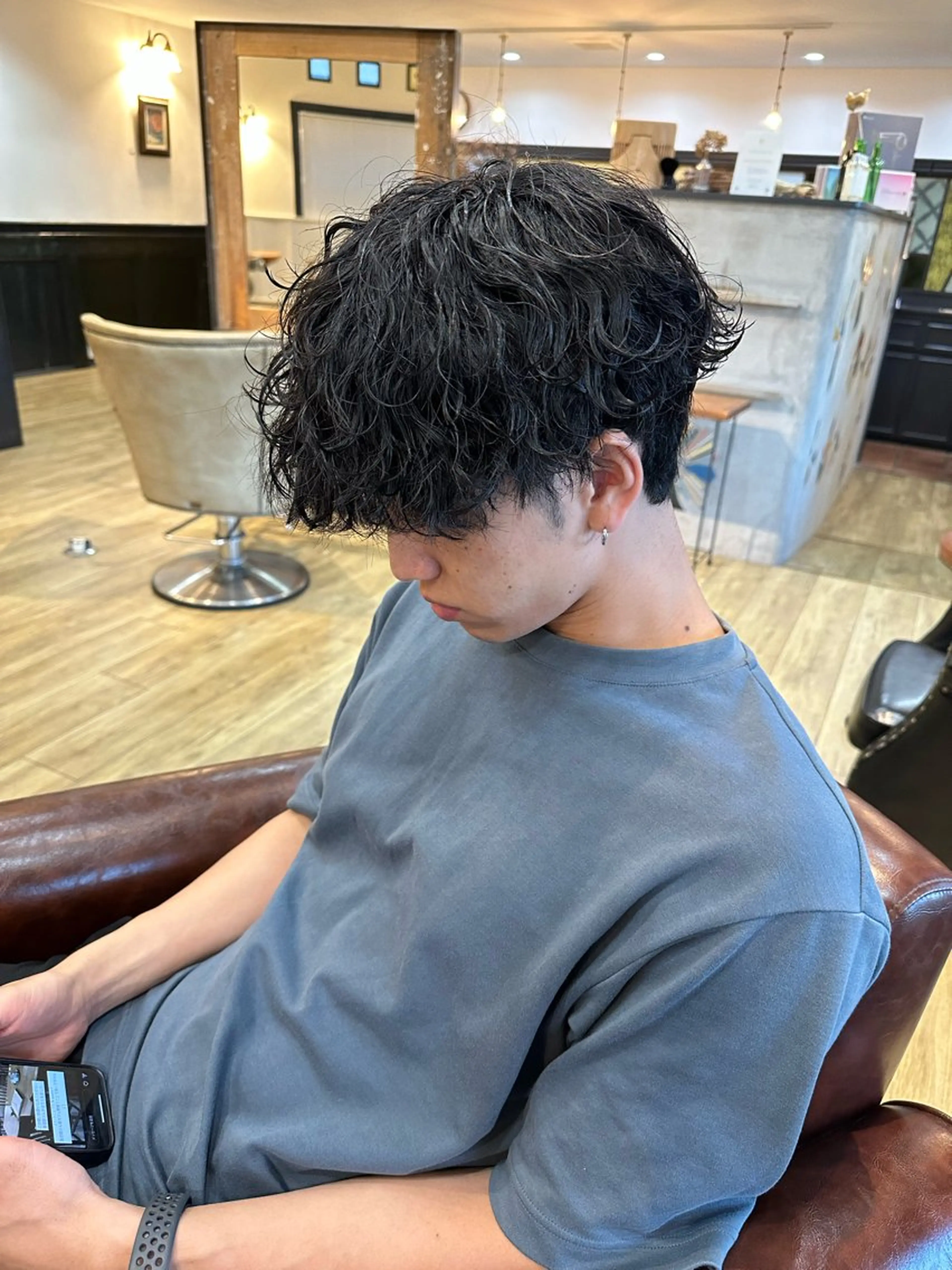 【波巻き/プードルパーマ】メンズカットパーマの写真