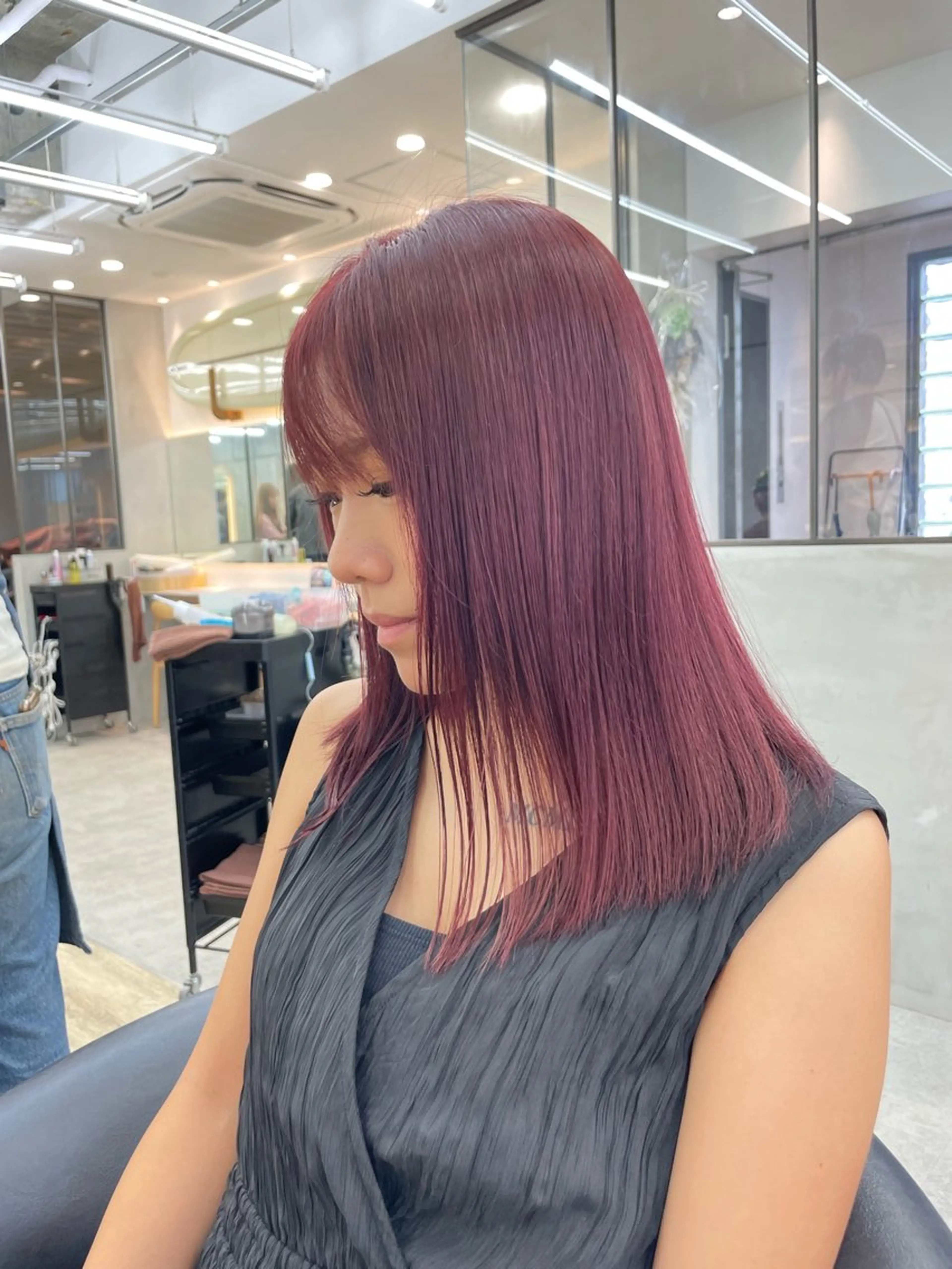 ミディアム カラー ♥️ブリーチ/ボブ/ レイヤー♥️maiのヘアスタイル