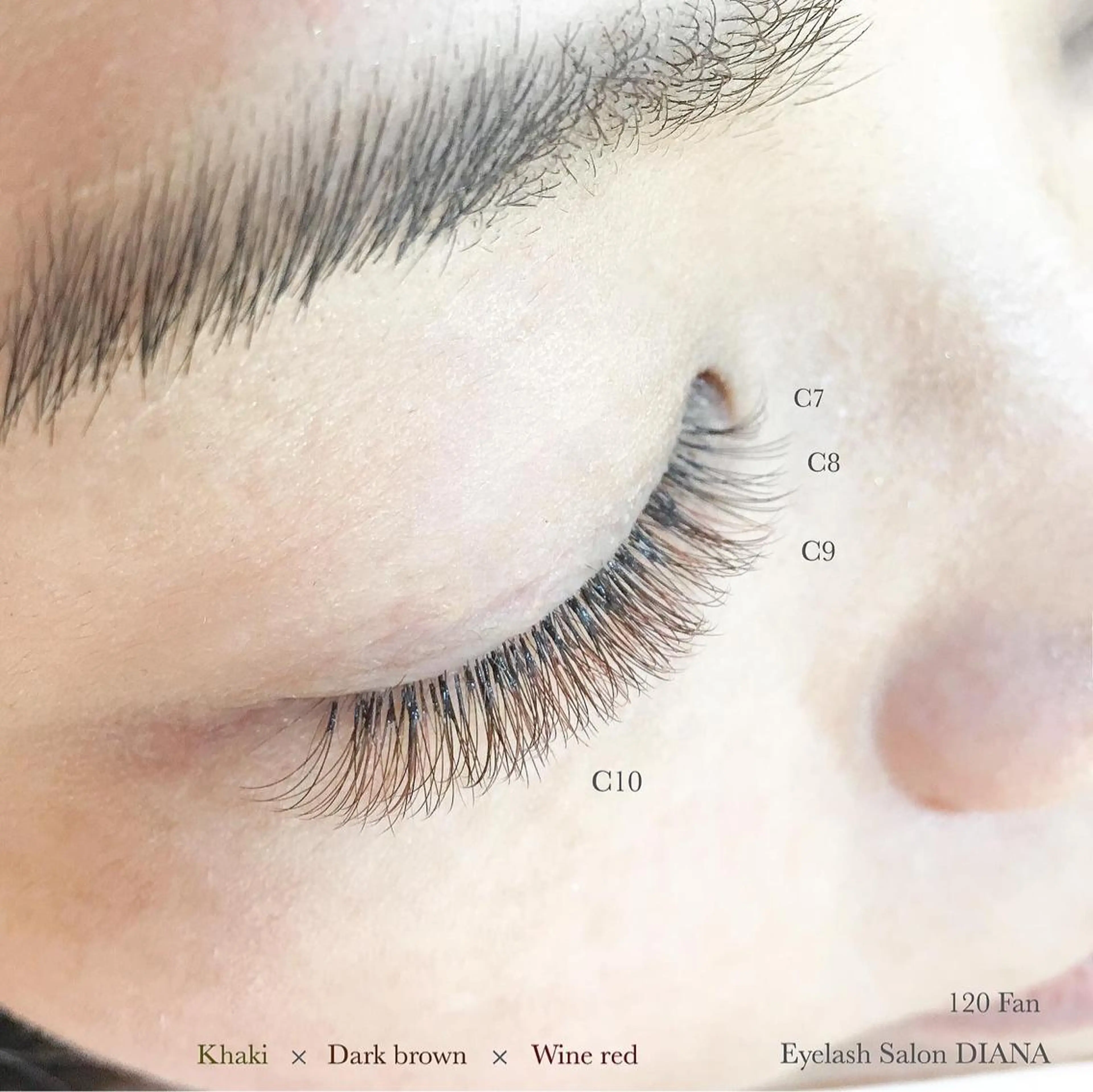 マツエク・マツパ Cカール カラーマツエク ボリュームラッシュ DIANA ·͜· Hamadaのマツエク・マツパデザイン