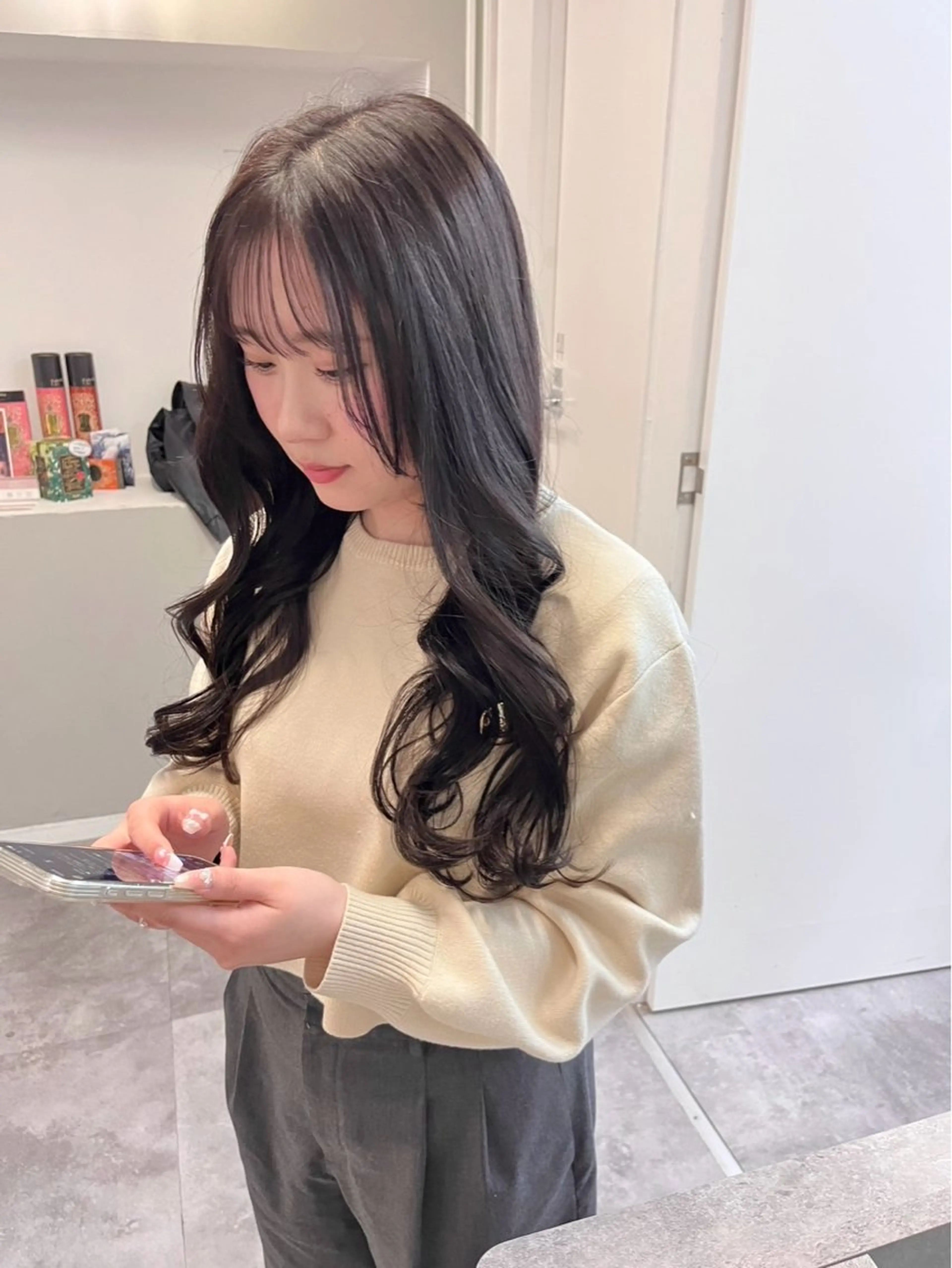 ロング カラー パーマ カット ヘアカラー L’me  TOKYO by youres所属・《柔らかhair𓍯 》副店長 木村美姫のヘアスタイル