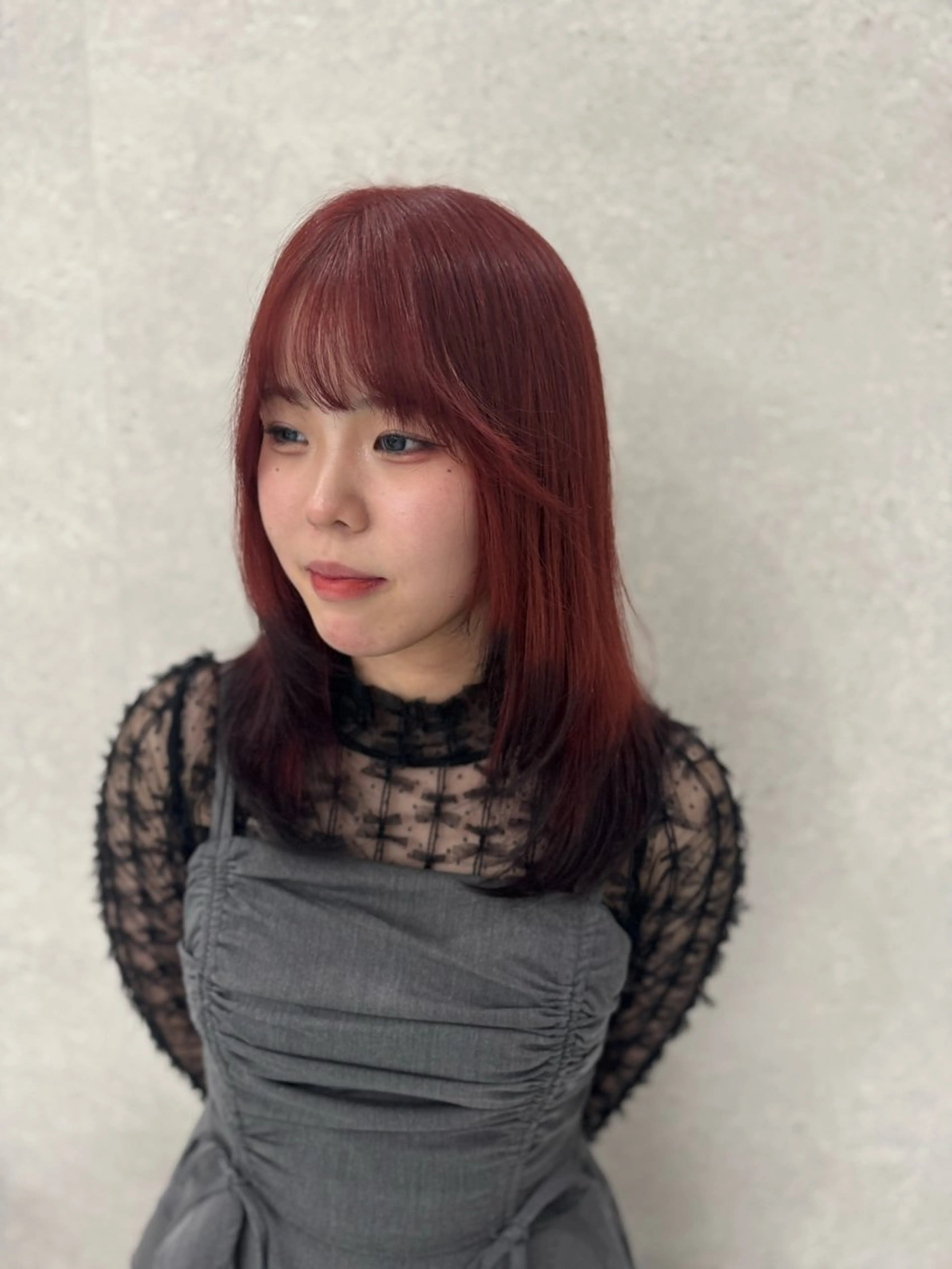 ロング カラー レイヤーカット カット ヘアカラー 【直前割】透ける艶髪 ♡ストレートのヘアスタイル