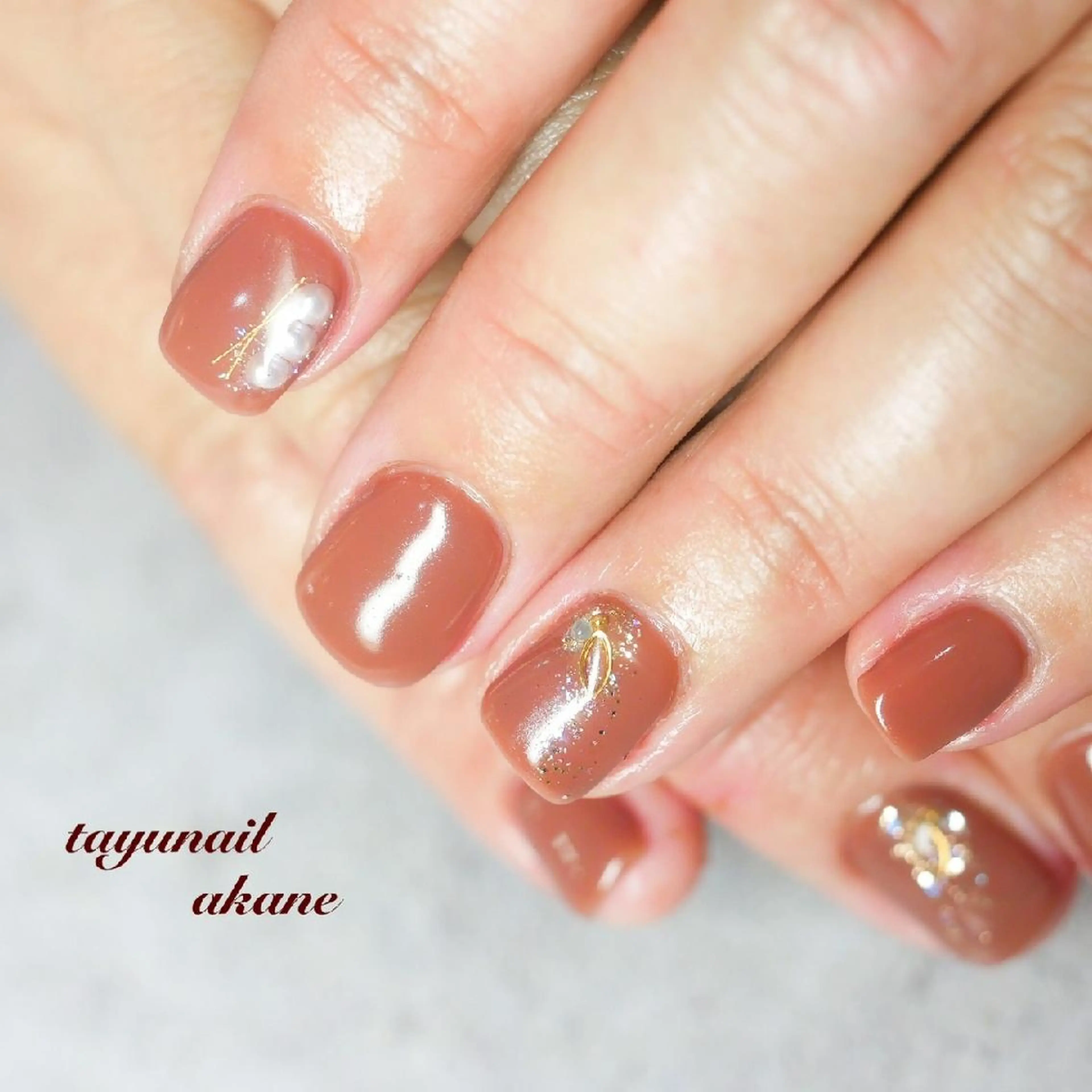 ネイル ブルー ジェルネイル パラジェル 春ネイル ネイルサロン・ネイルスクール　たゆnail所属・ネイルサロン 【たゆnail】のネイルデザイン