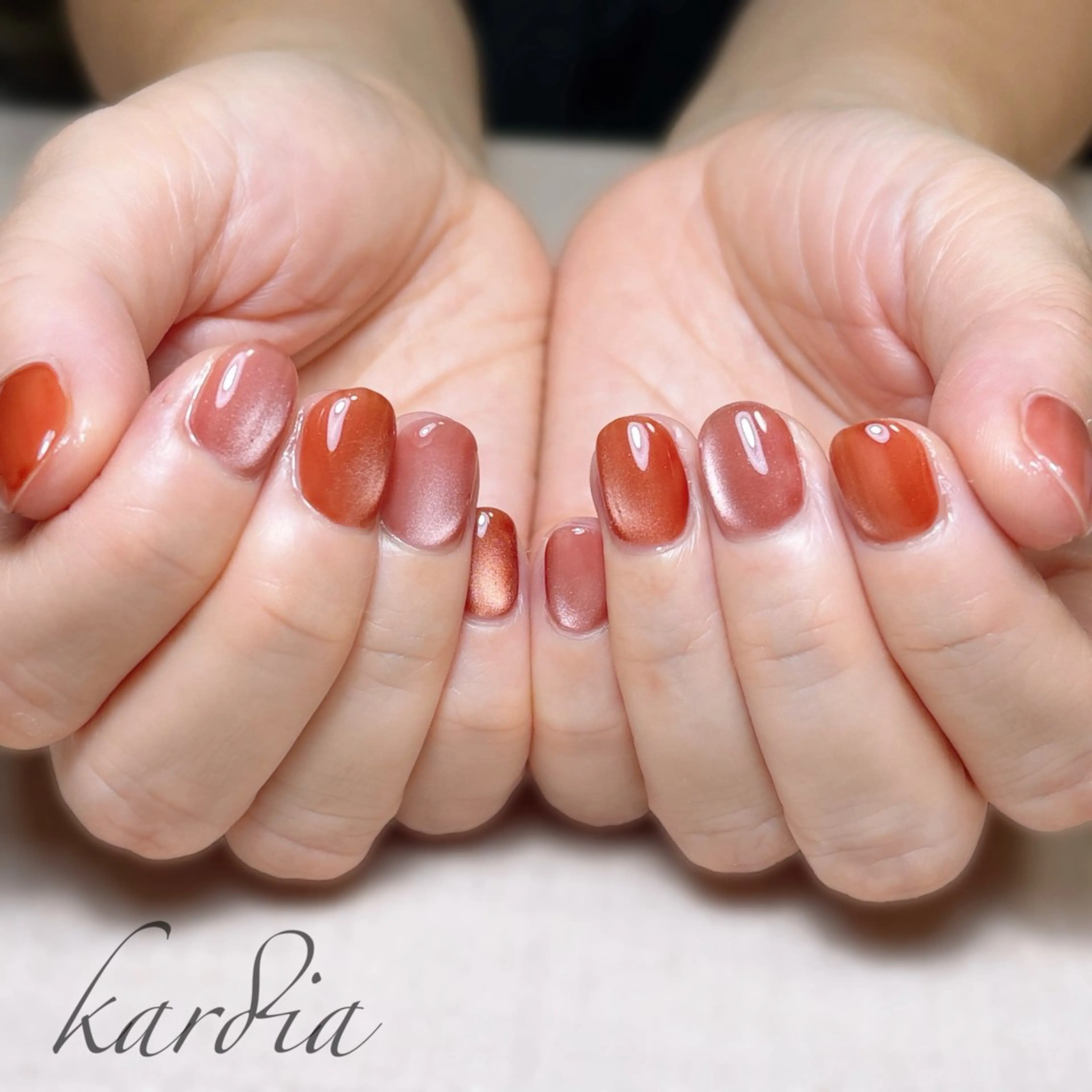 ネイル ハンドネイル καρδιά -ｶﾙﾃﾞｨｱ-のネイルデザイン