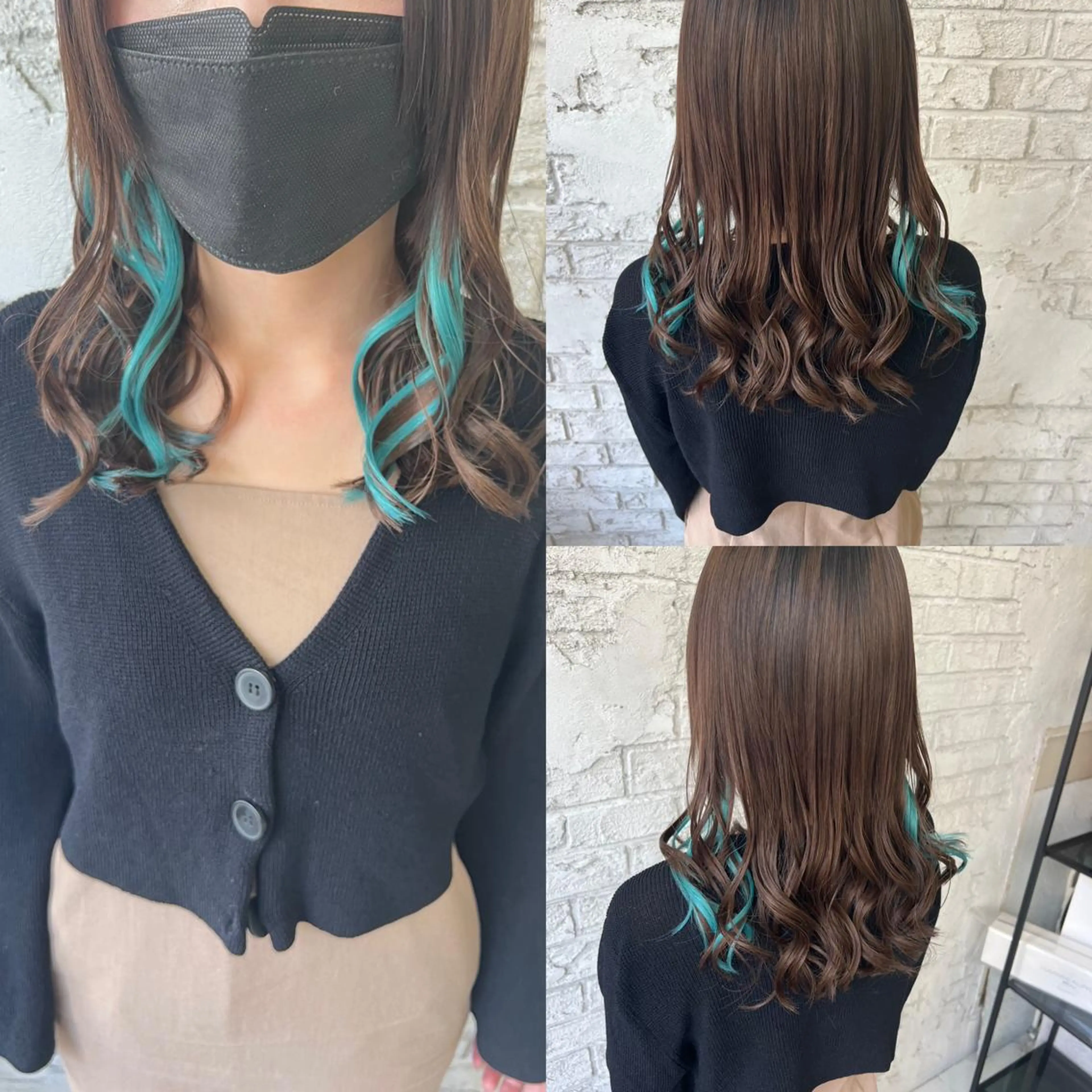 セミロング エクステ エクステ&艶カラー 🎀YURINA🎀のヘアスタイル