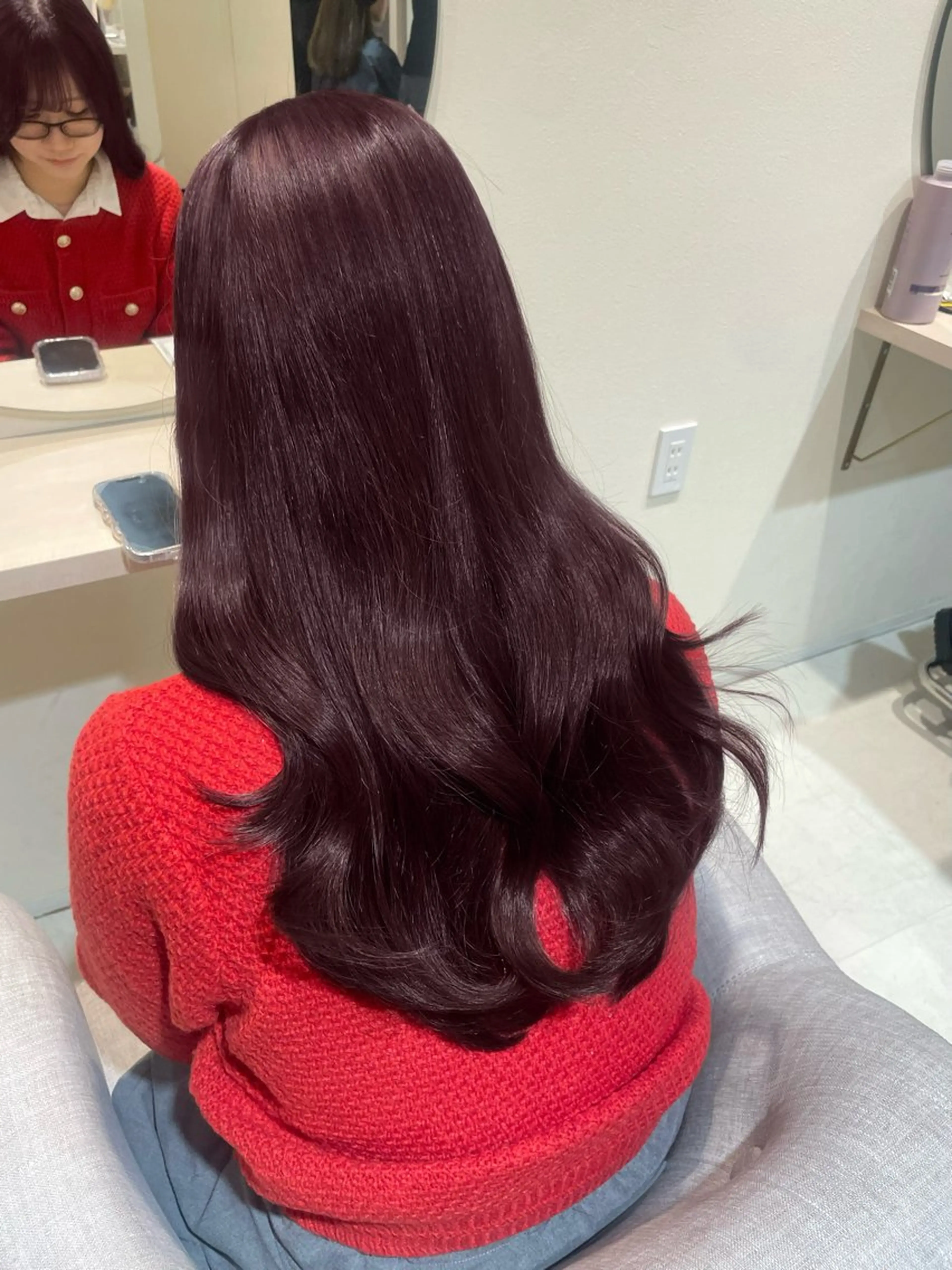 セミロング ヘアカラー CreBiA ten_【クレビアテン】所属・crebia 漢人 美海／レイヤーカットのヘアスタイル