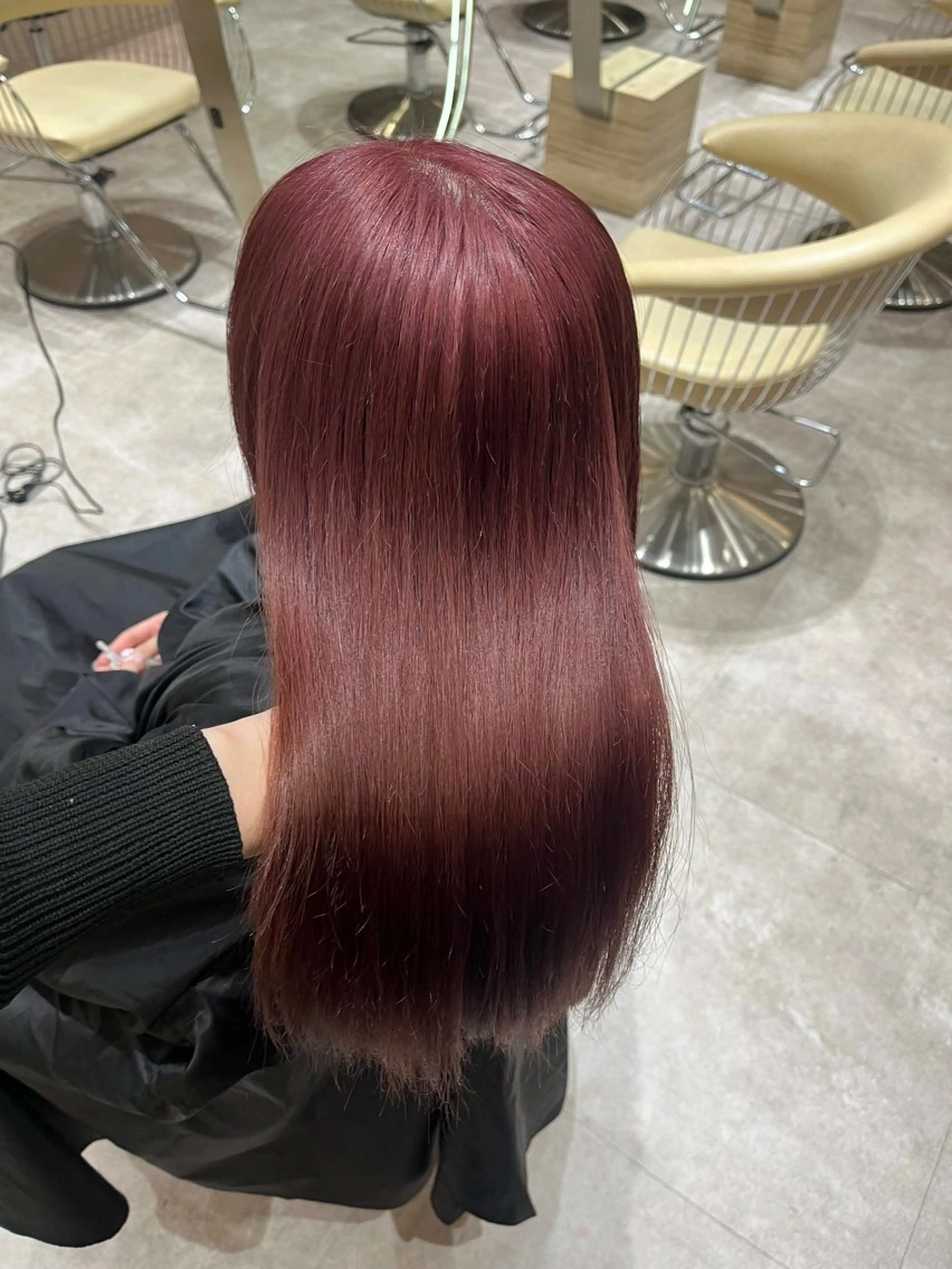 セミロング カット ヘアカラー 顔周りカット/ 透明感カラー/ユナのヘアスタイル