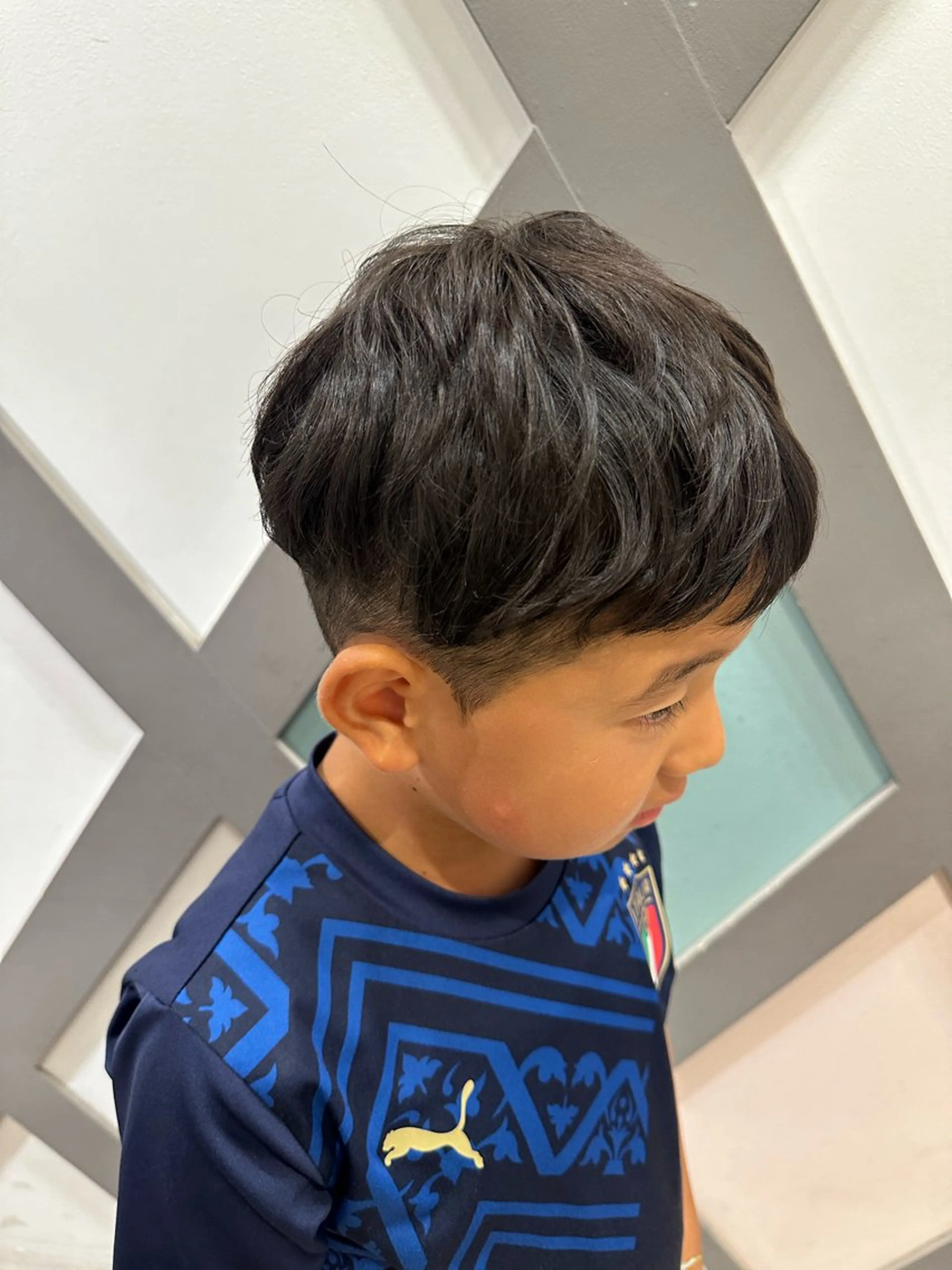 ショート メンズ キッズ くせ毛 【echelle】 あむのヘアスタイル