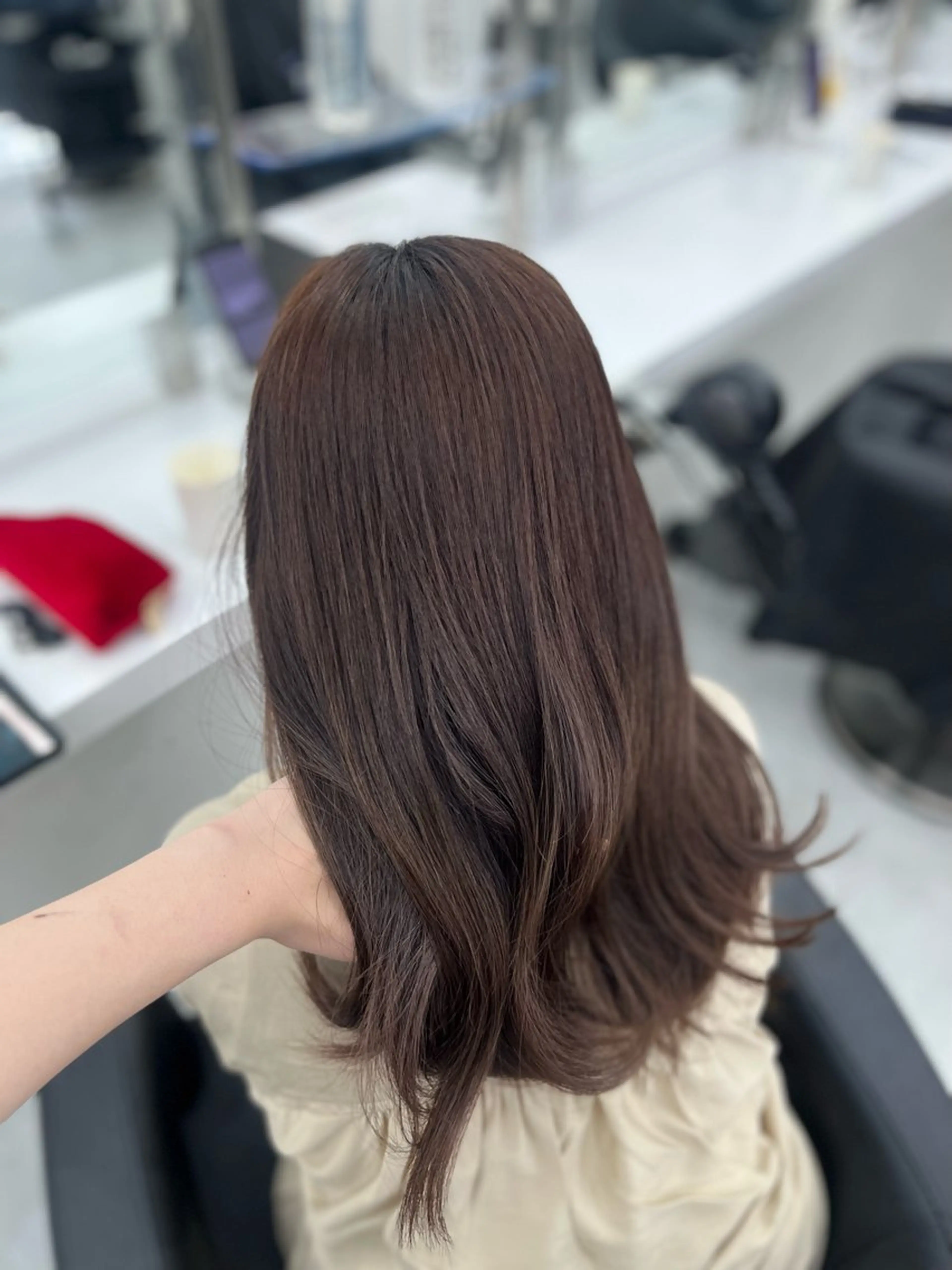 セミロング ヘアカラー トリートメント ヘッドスパ ヘアセット ♡ナチュラルガーリー ♡ベージュ♡RINAのヘアスタイル