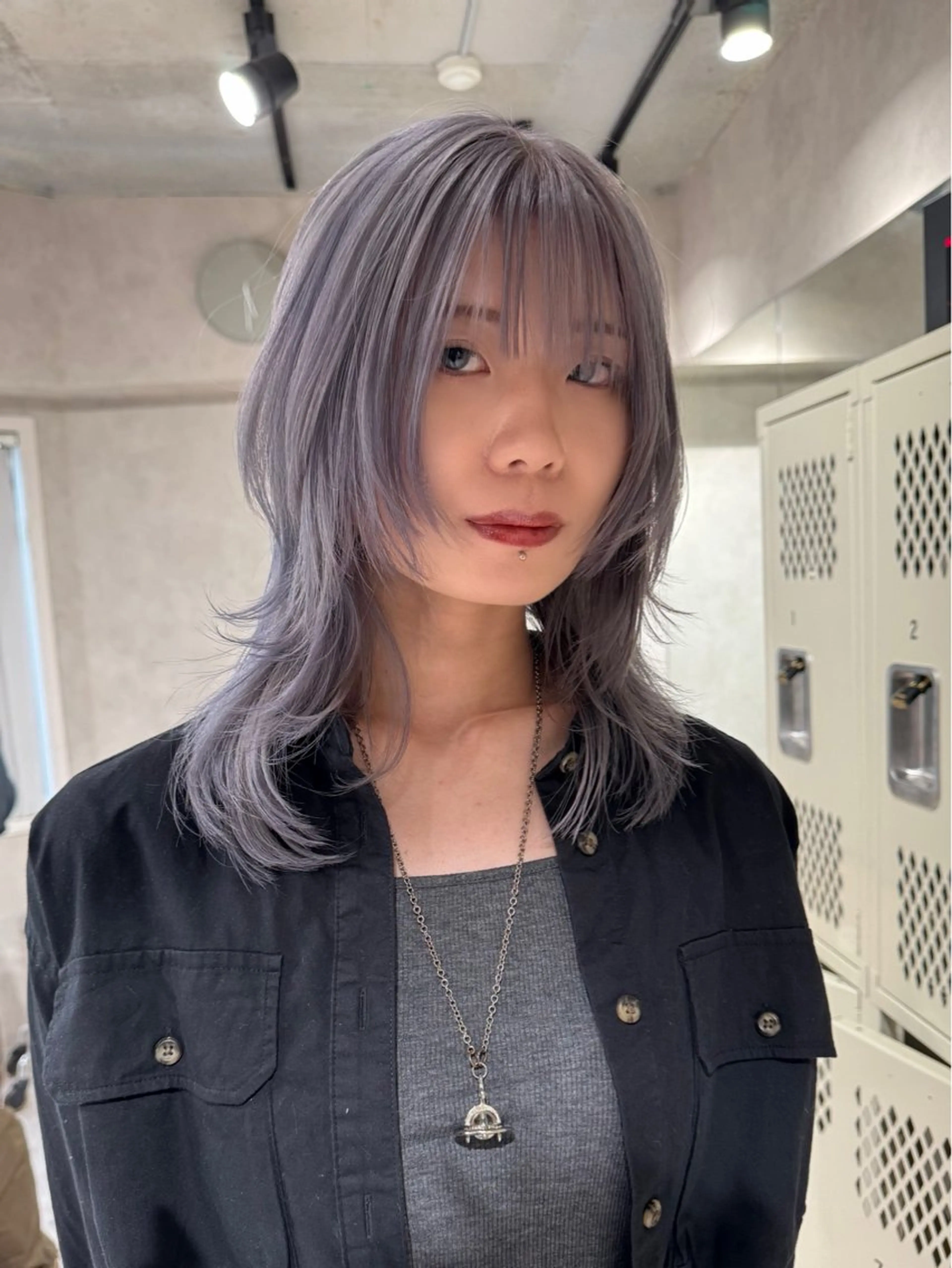 セミロング カラー カット ヘアカラー トリートメント ダブルカラー ブリーチ/kaitoのヘアスタイル