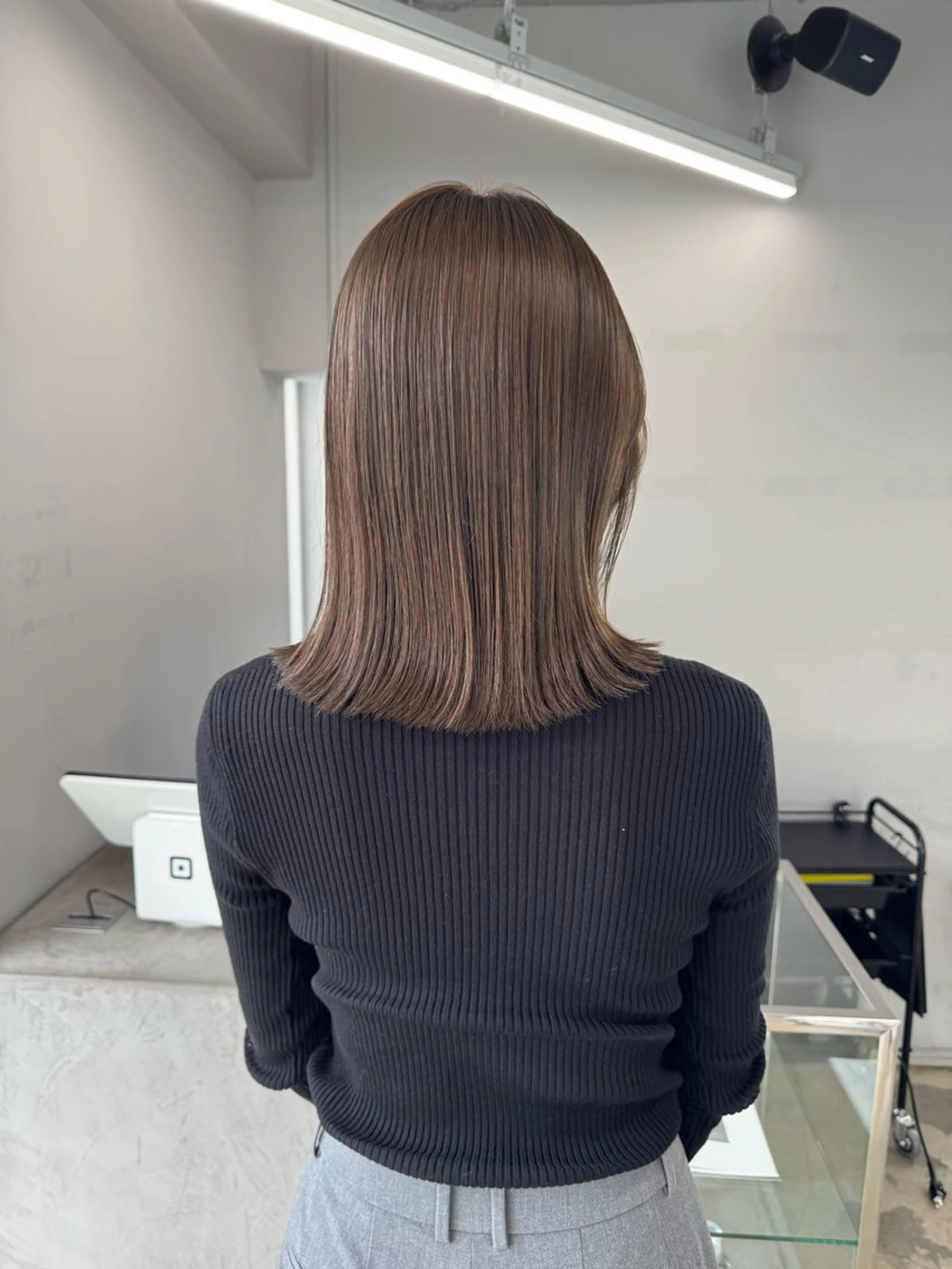 カラー ヘアカラー トリートメント maina/透明感 ベージュ/ブラウンのヘアスタイル