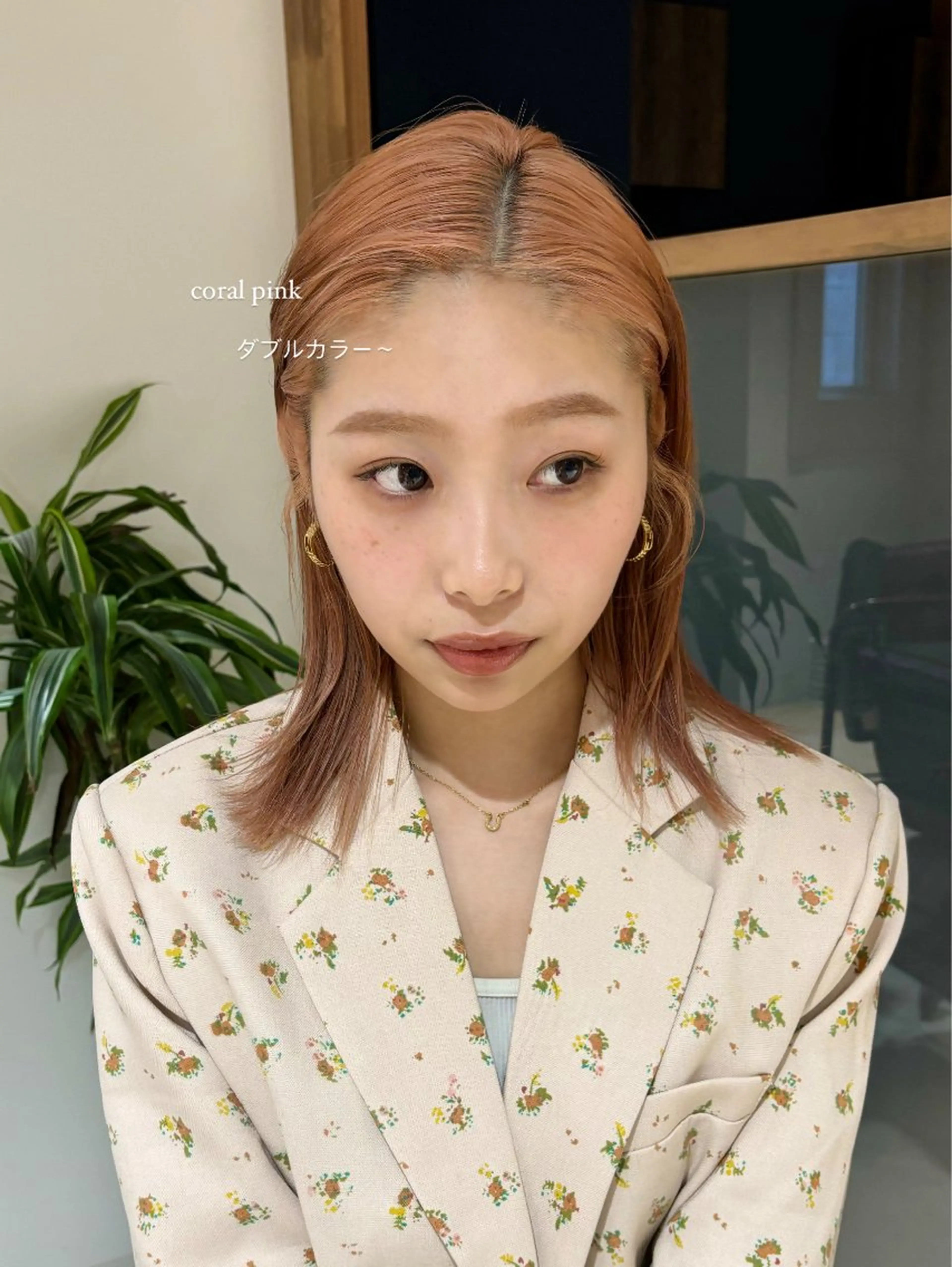 ミディアム カラー カット ヘアカラー トリートメント mei｜顔まわり ×透明感カラーのヘアスタイル