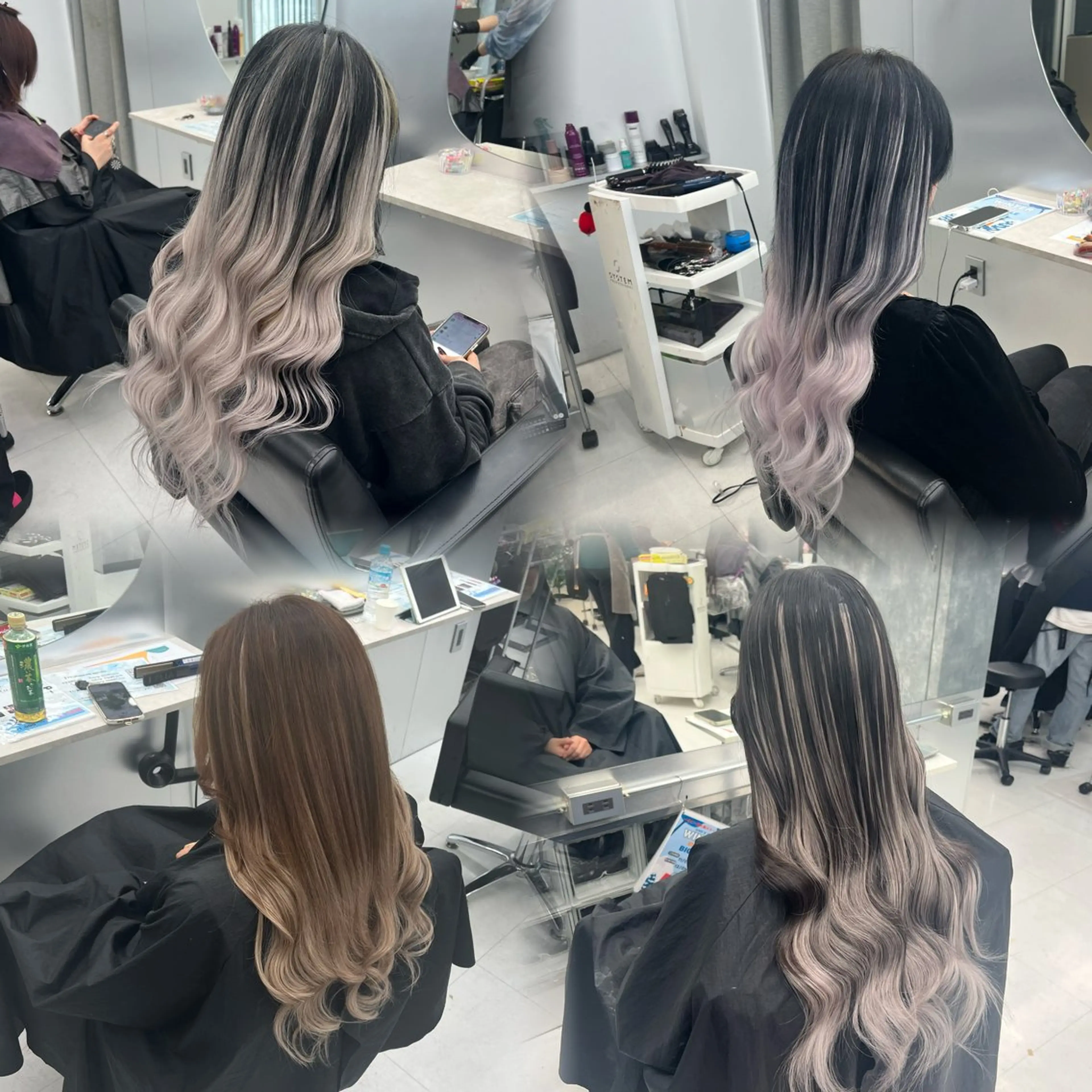 ロング カラー ヘアアレンジ カット エクステ ヘアセット 👑垢抜け韓国ヘア ハッシュカット唯澄のヘアスタイル