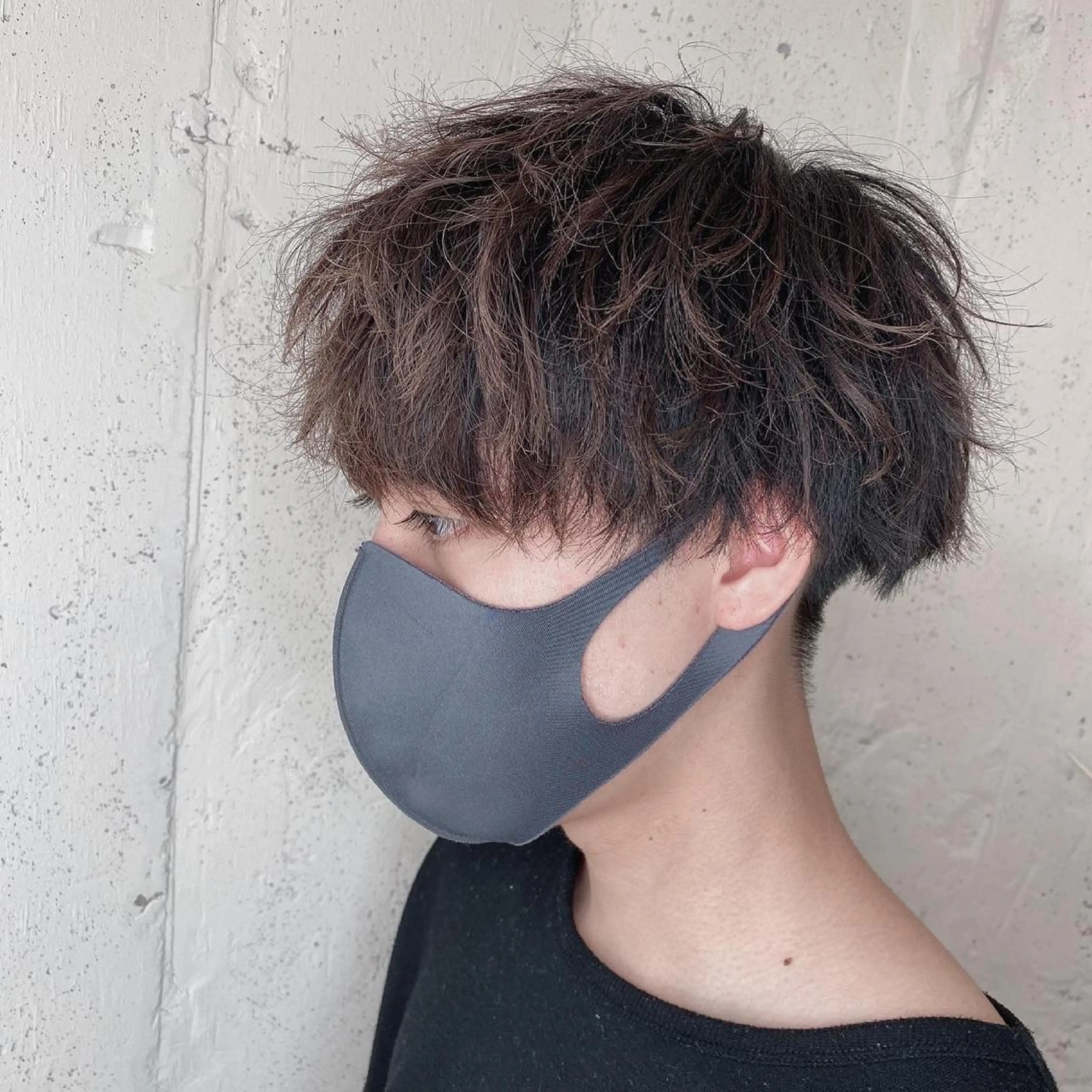 ショート メンズ 静岡/草薙パーマ メンズバレイヤージュのヘアスタイル