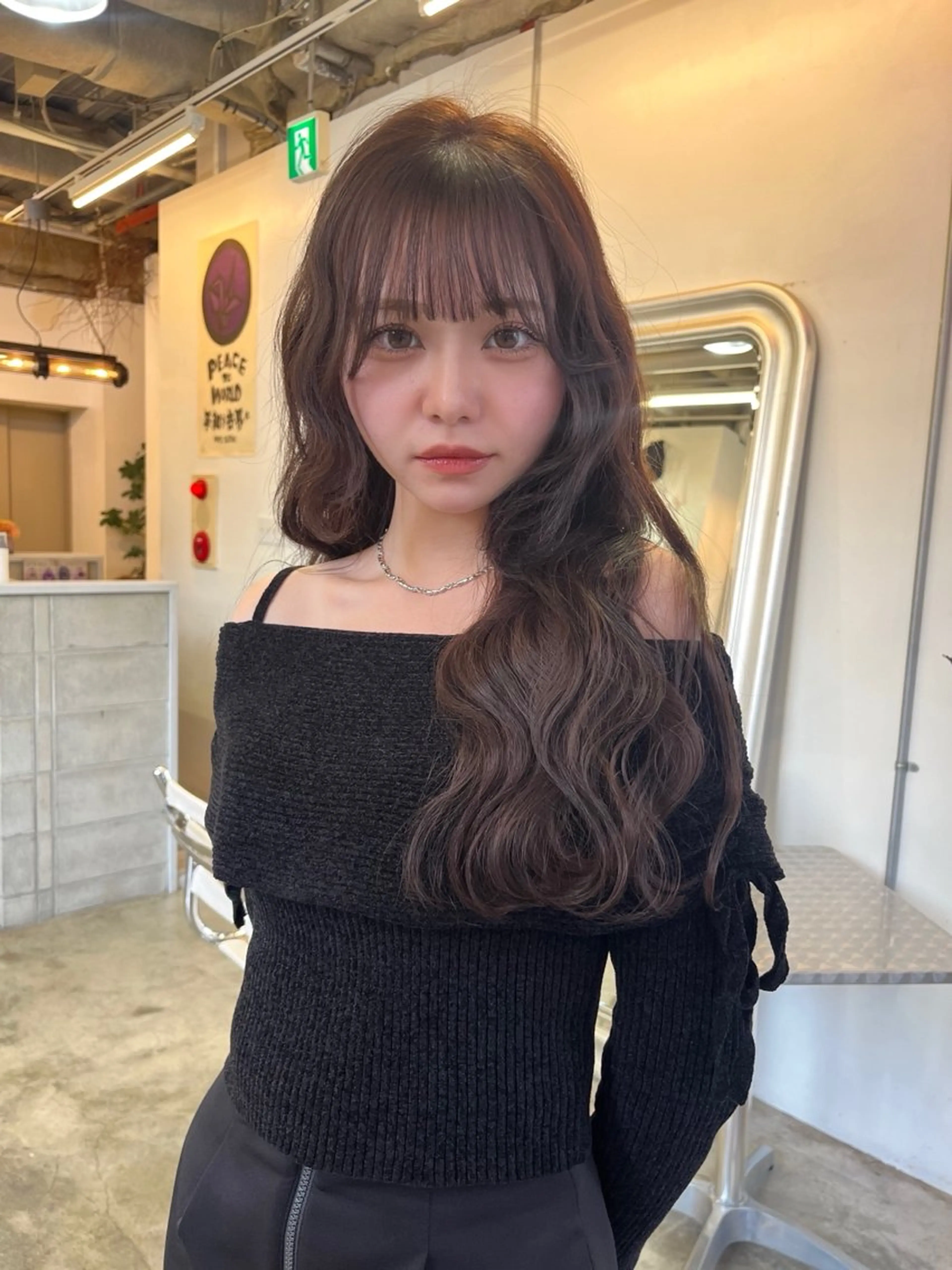 ロング カラー カット ヘアカラー トリートメント ヘッドスパ ness 一花のヘアスタイル