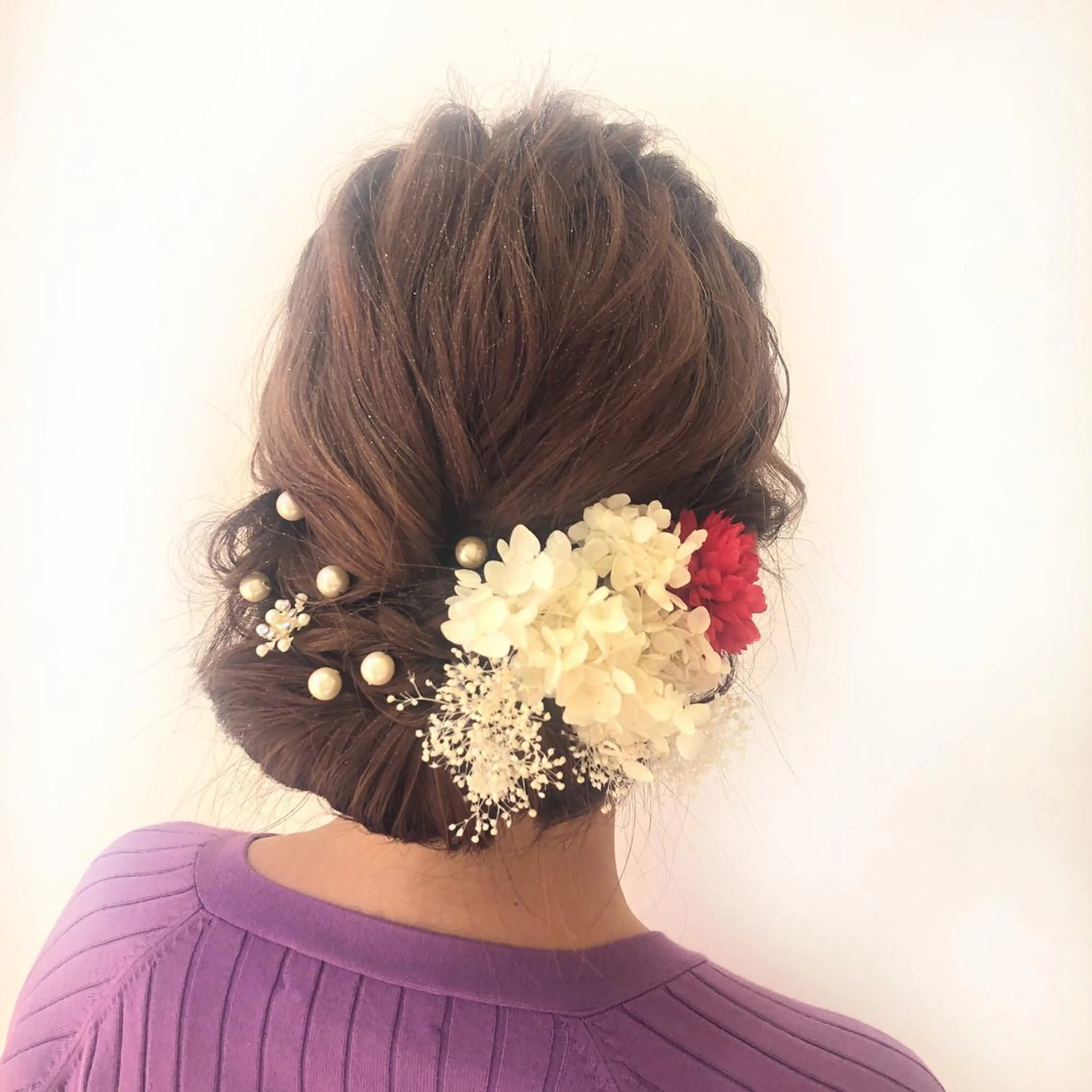 セミロング ベージュ/インナー カラー🤍Rieのヘアスタイル