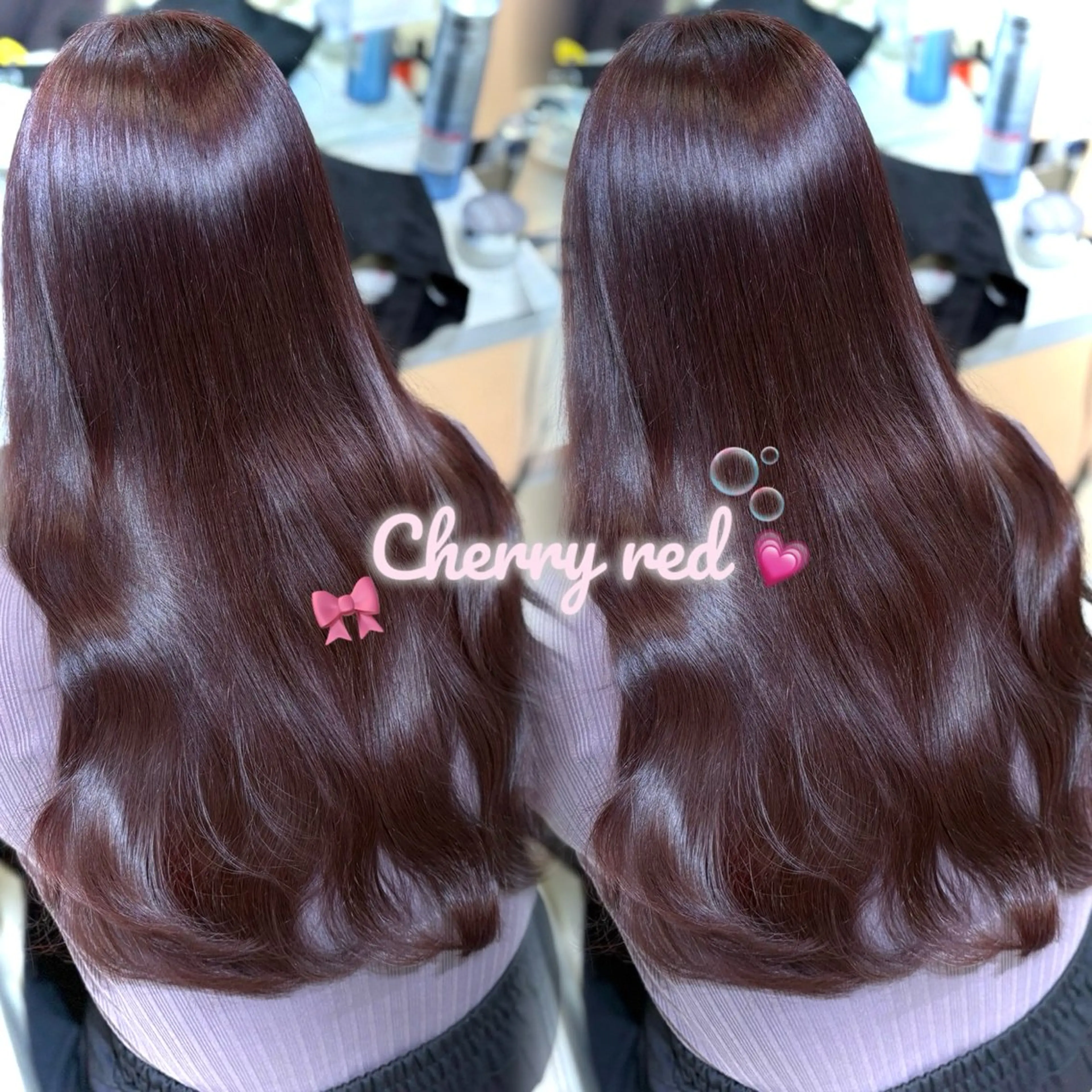 ロング カラー ブリーチ ブリーチなしカラー トリートメント カット ヘアカラー トリートメント 新宿/透明感カラー /韓国ヘアKANA♡のヘアスタイル