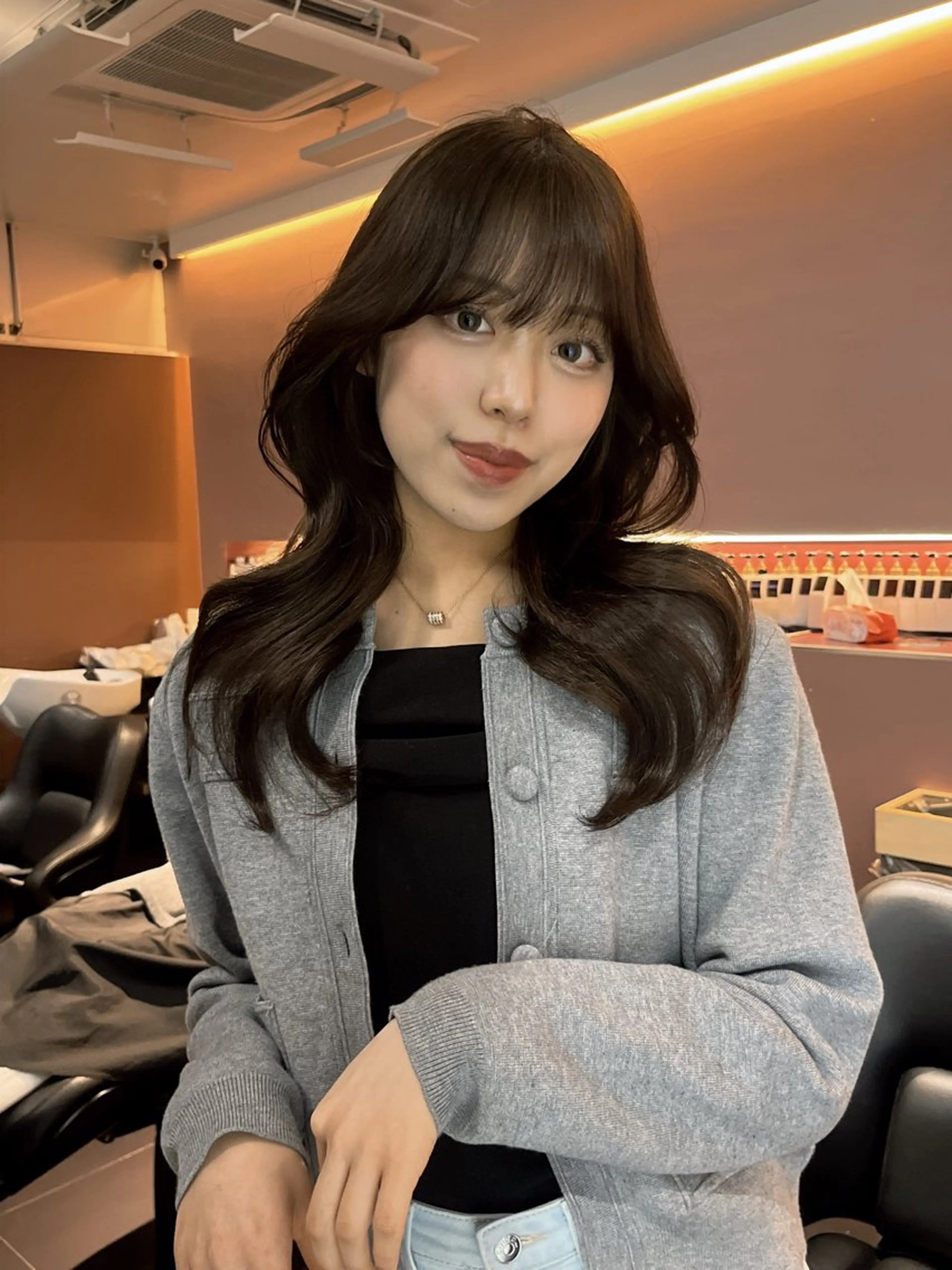 ロング カット ヘアカラー トリートメント 海野翔吾🇨🇳 ワンホンレイヤーのヘアスタイル