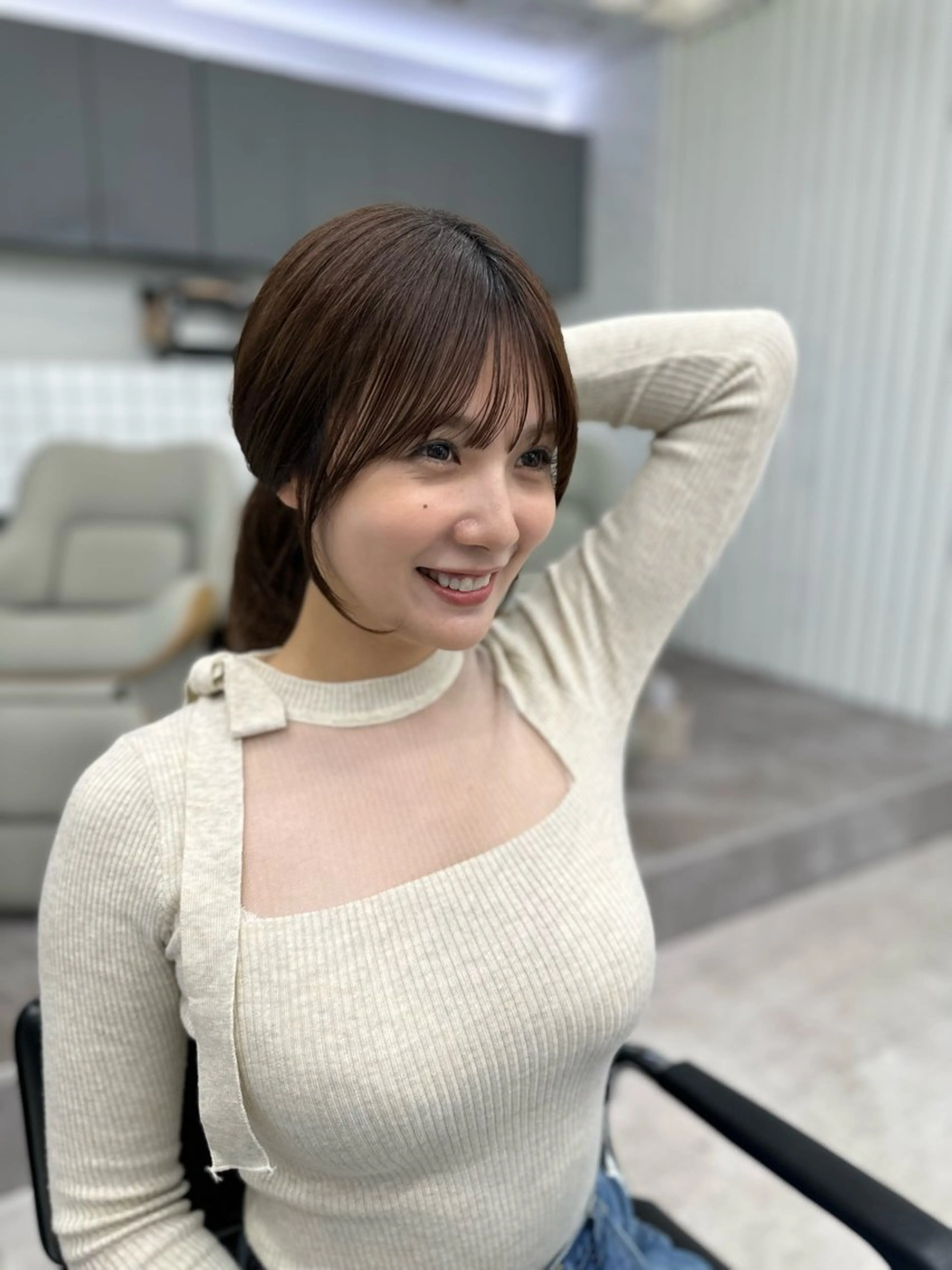 ミディアム カット ヘアカラー トリートメント ヘッドスパ ヘアセット 前髪顔まわりカット 🌈中村海聖のヘアスタイル