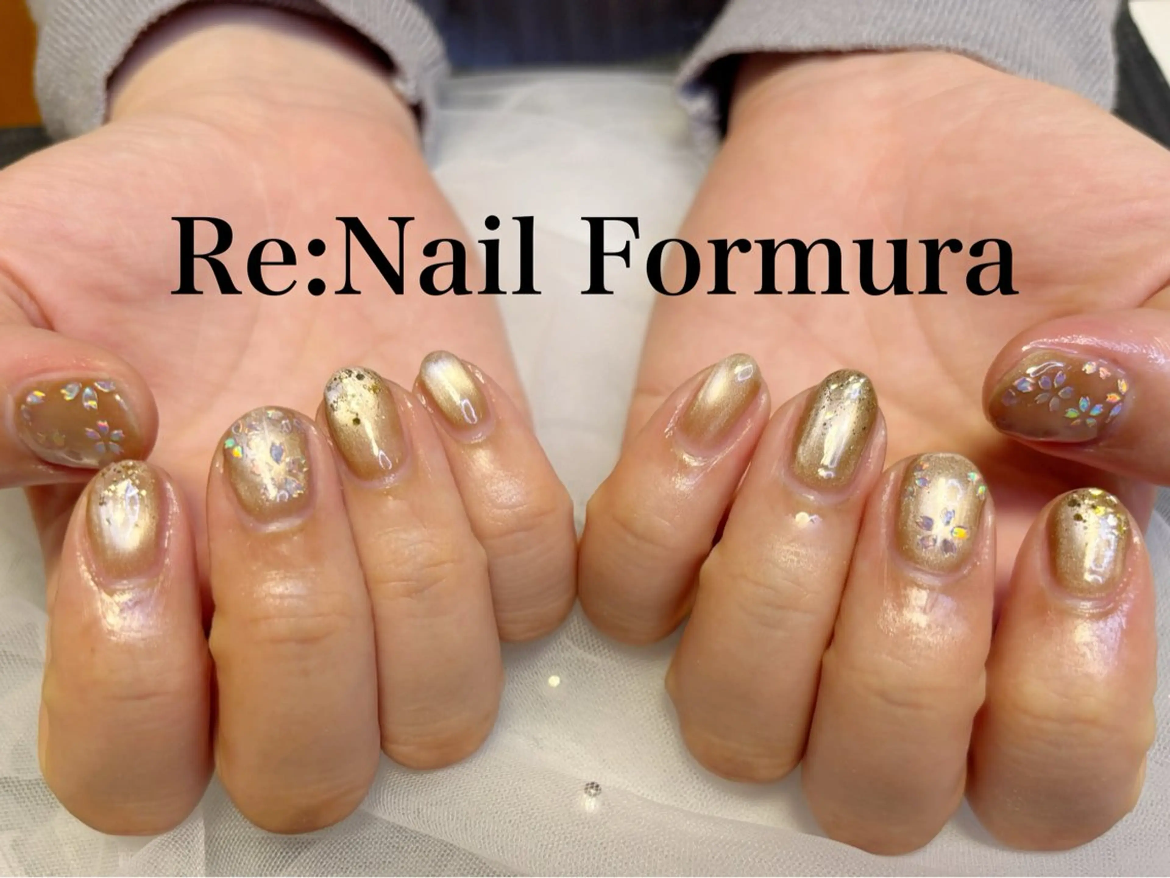 ミディアム ハンドネイル Re:Nail Formula所属・kido chieのネイルデザイン