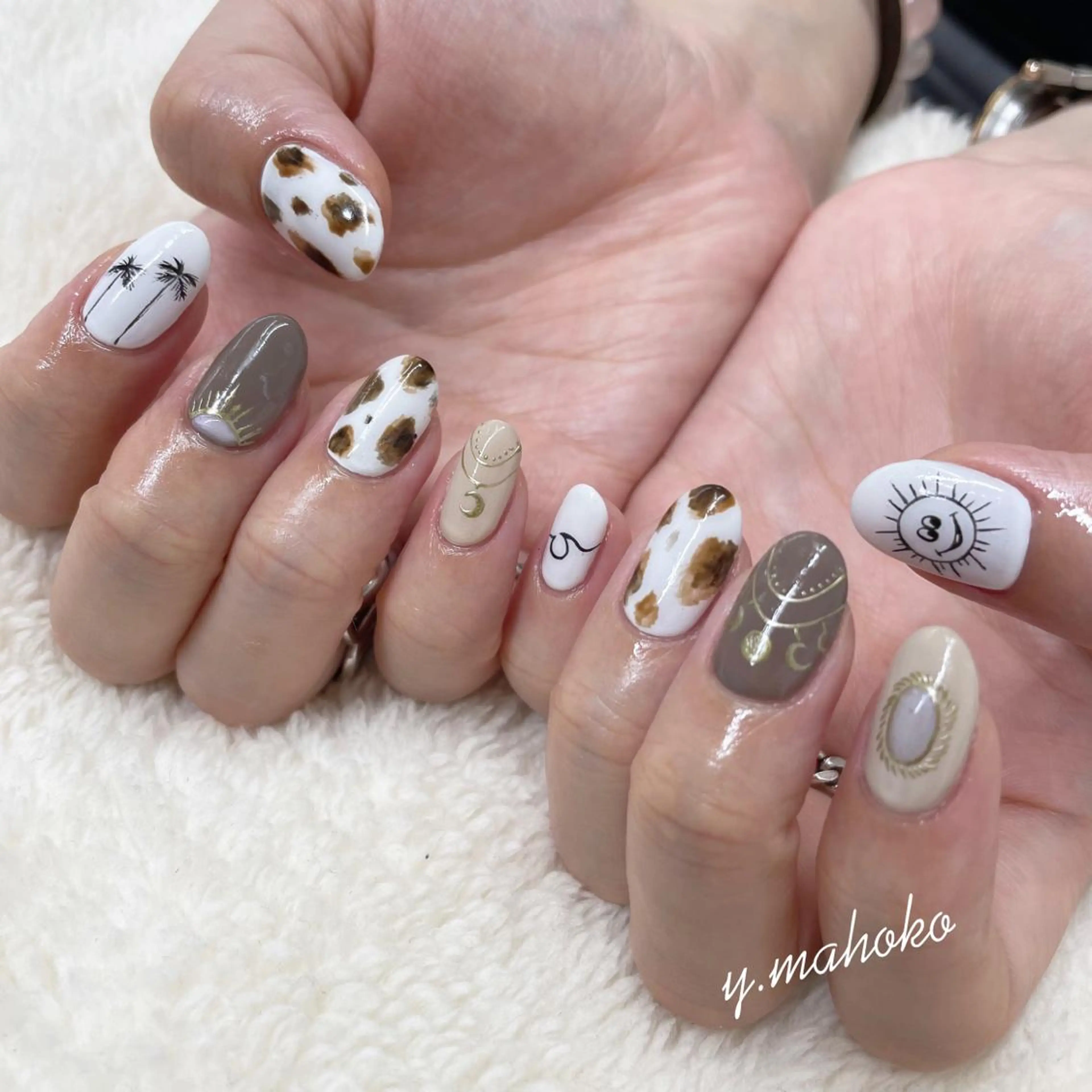 ネイル アートネイル ハンドネイル She nail studio 原宿所属・パラジェル有/ スカルプ/mahoのネイルデザイン