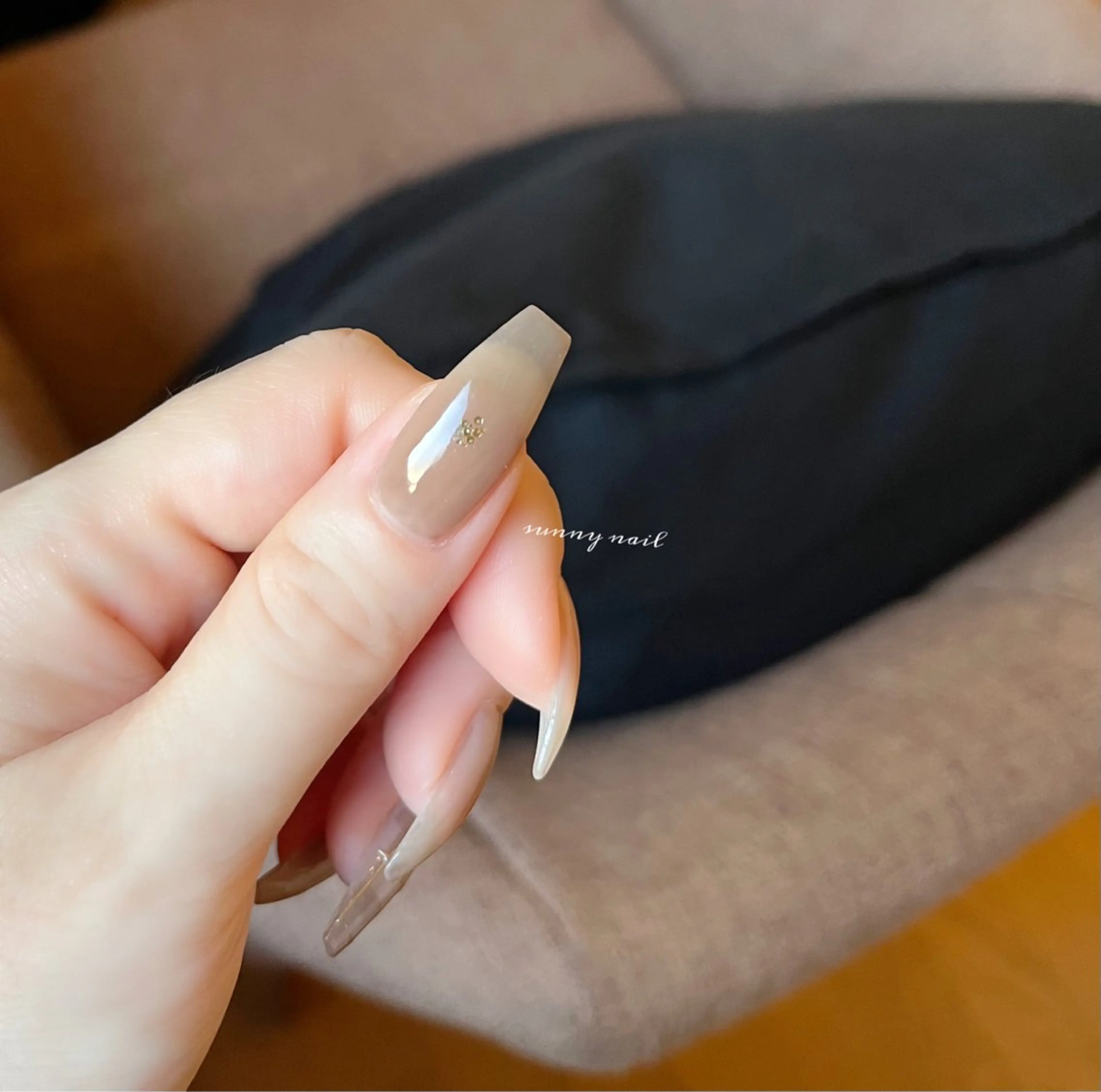 ネイル ブラウン ジェルネイル パラジェル sunny nailのネイルデザイン