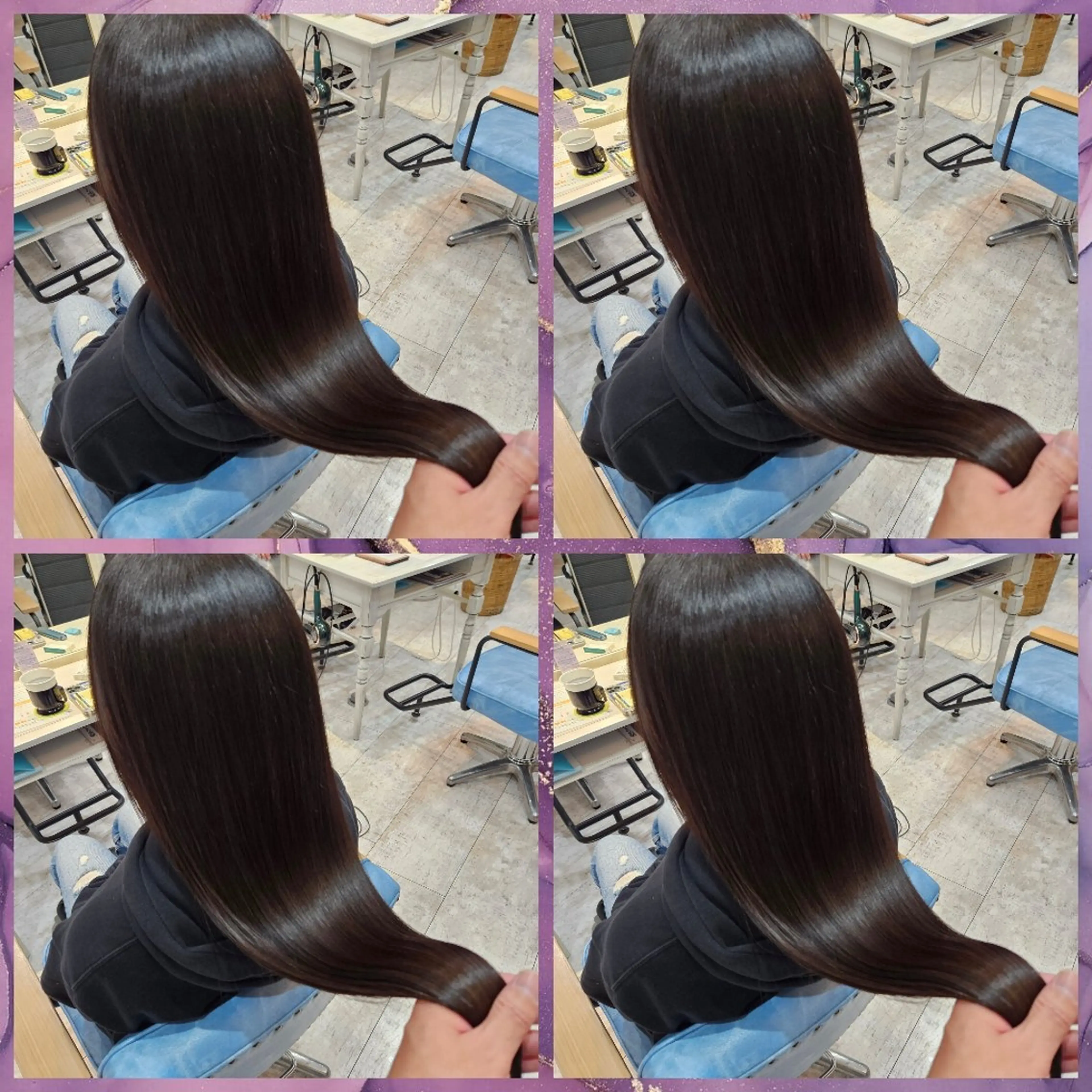 【ダメージほぼゼロ/自然な仕上がり】髪質改善酸性ストレート【心斎橋/なんば/難波/韓国ヘア/顔周り/レイヤーカット】の写真