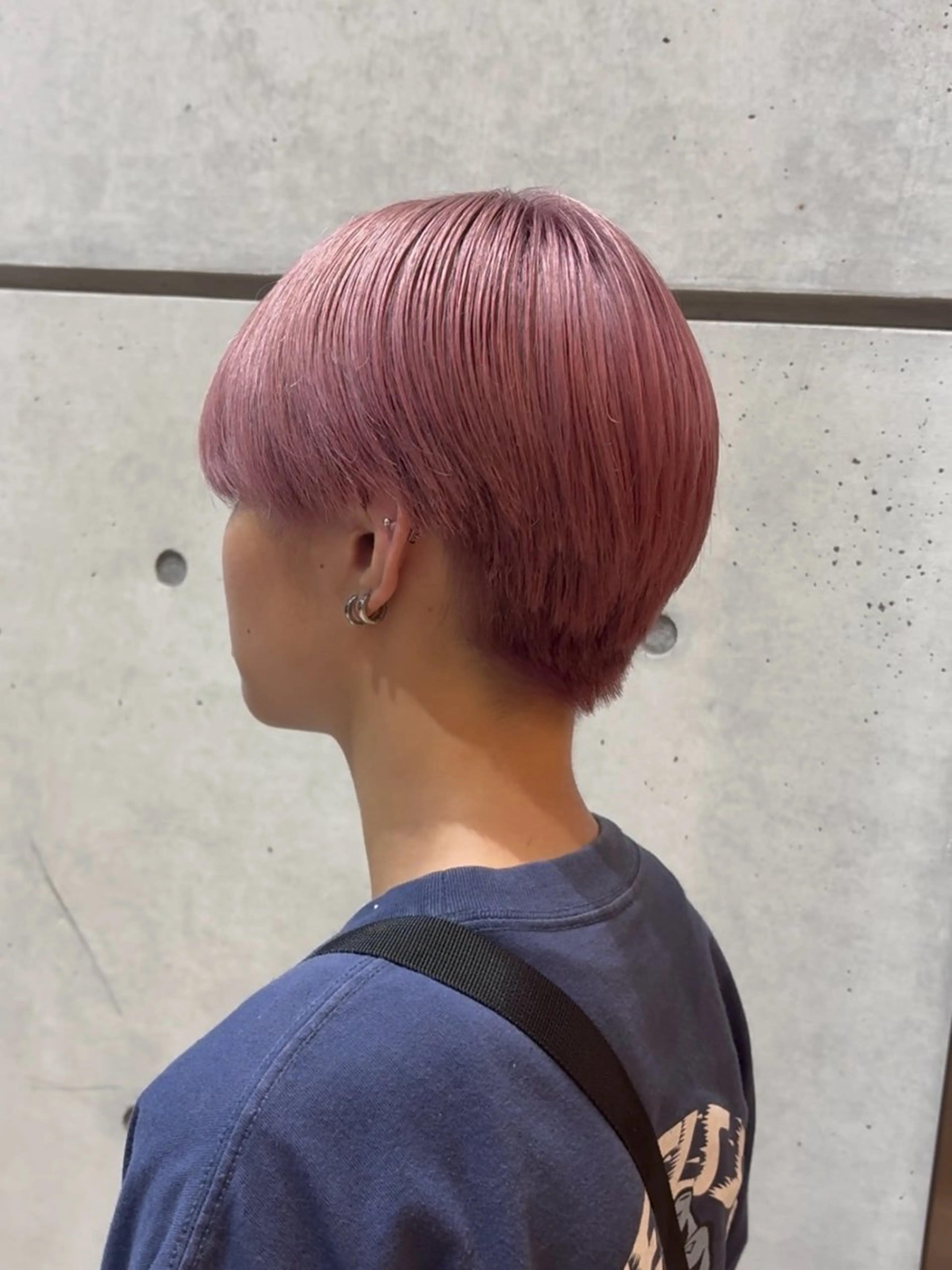 ショート カラー ブリーチ パーマ/カラーモデル ななほのヘアスタイル