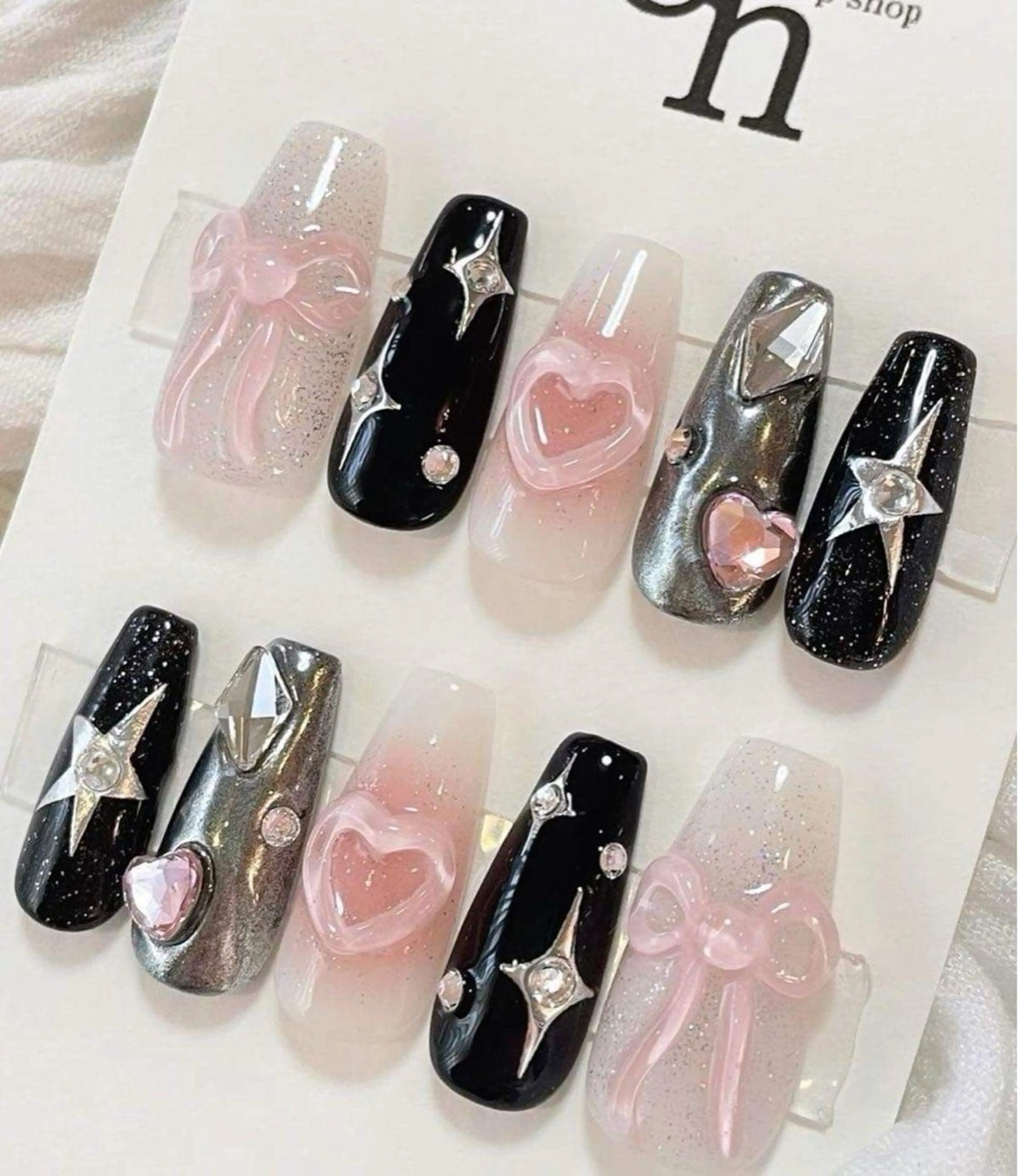 ネイル マグネットネイル ミラーネイル 冬ネイル Lee Nailsのネイルデザイン