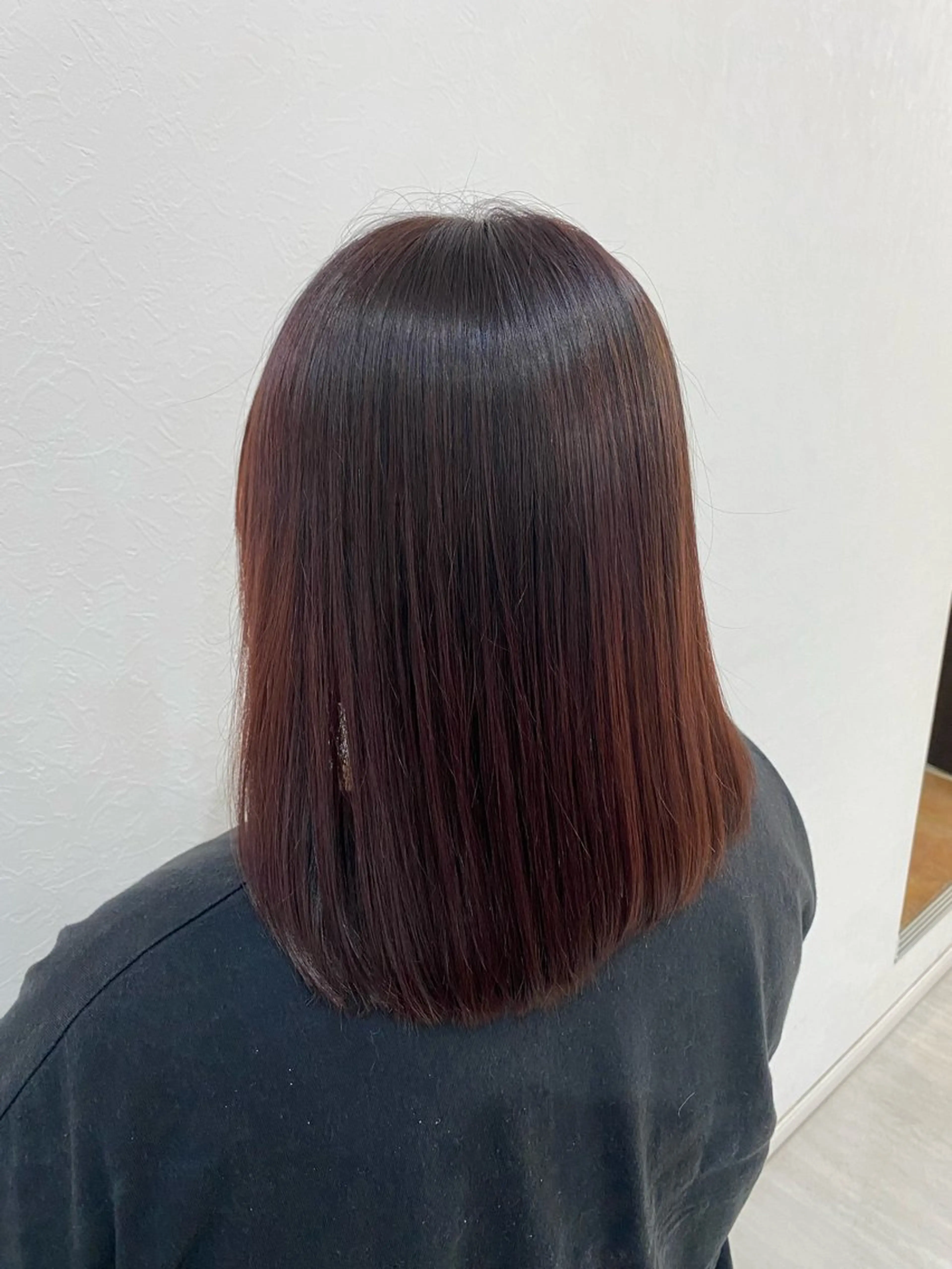 ミディアム カラー ブラウンカラー ピンクカラー ピンクブラウン ヘアカラー Fir-chi hair Design所属・NANA /パーマモデル募集中のヘアスタイル