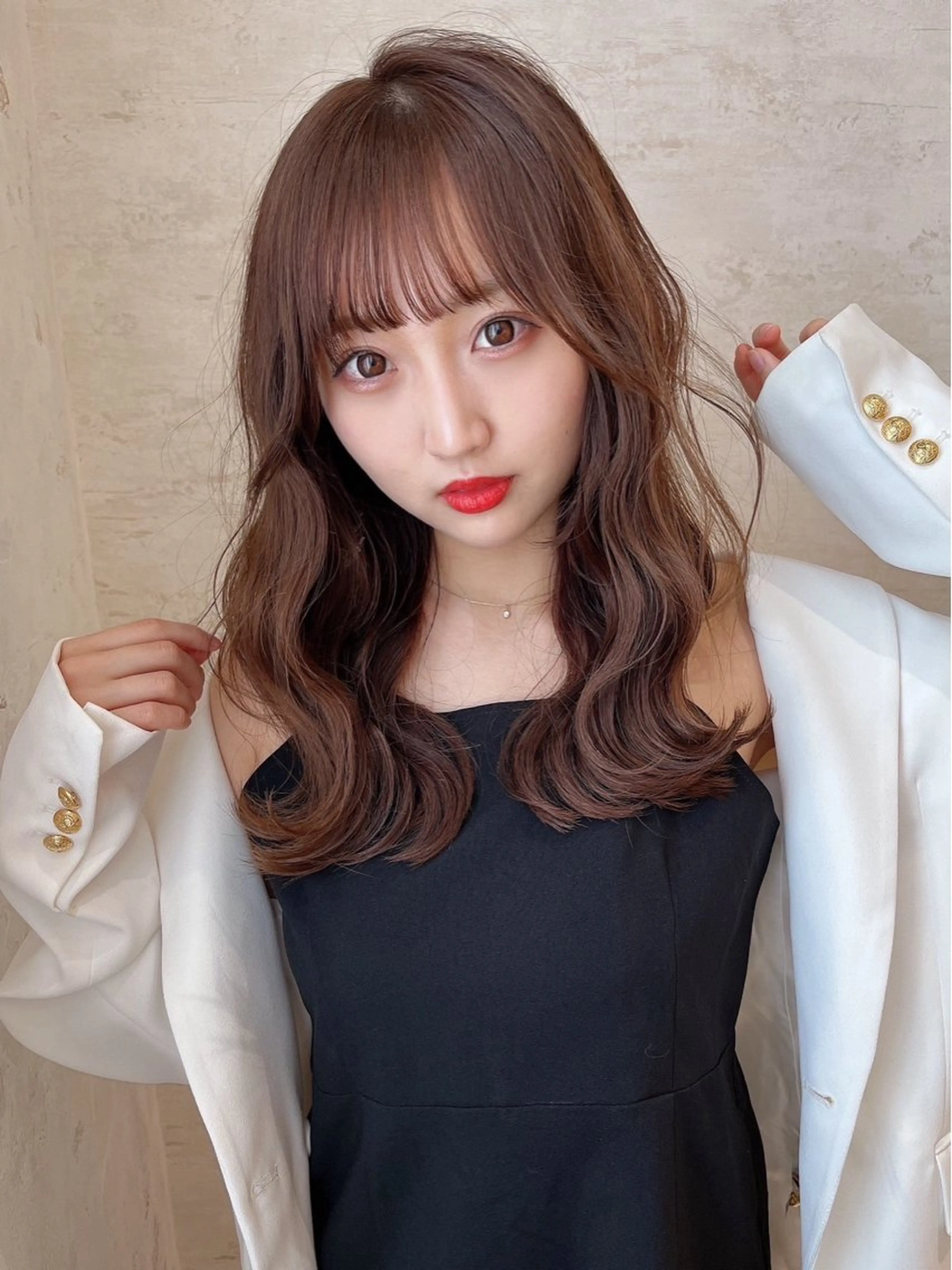 【学割U24限定】カット+透明感カラー+1STEP髪質改善トリートメント+コテ巻きアレンジ♡の写真