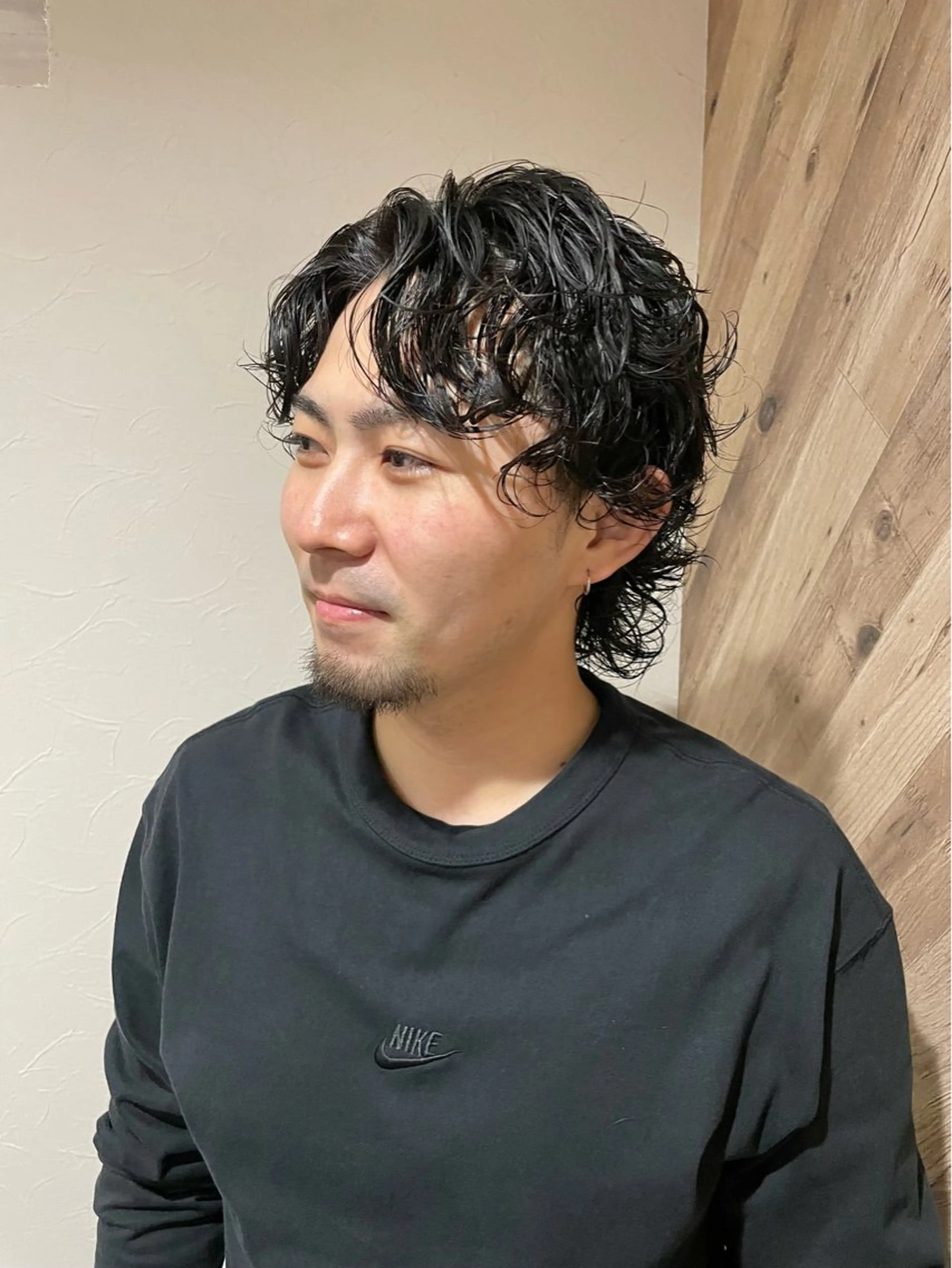 ミディアム パーマ メンズ ミディアムパーマ メンズパーマ grAt所属・森 真伊希のヘアスタイル