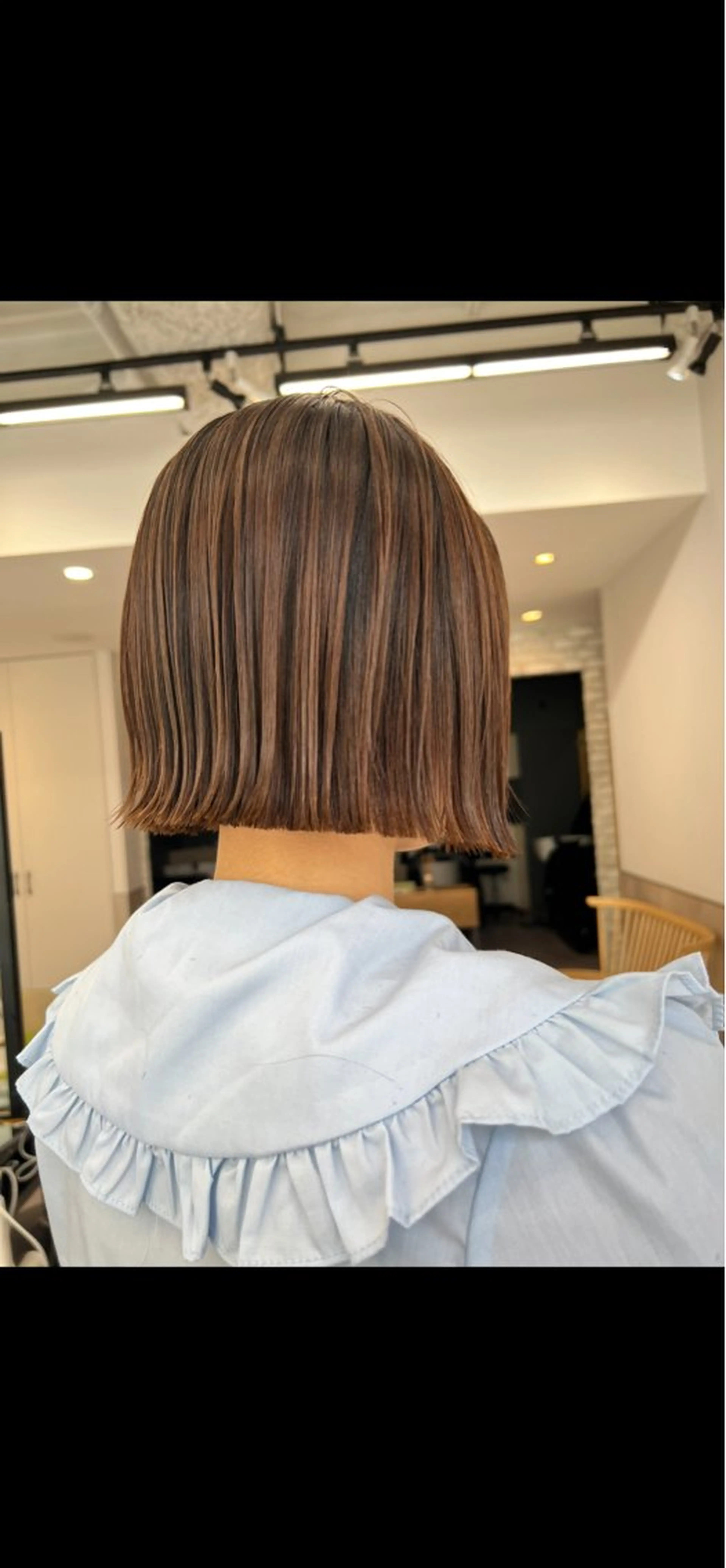 ショート ボブ 縮毛矯正 sand omotesando所属・レイヤーカット ショートカットパーマのヘアスタイル