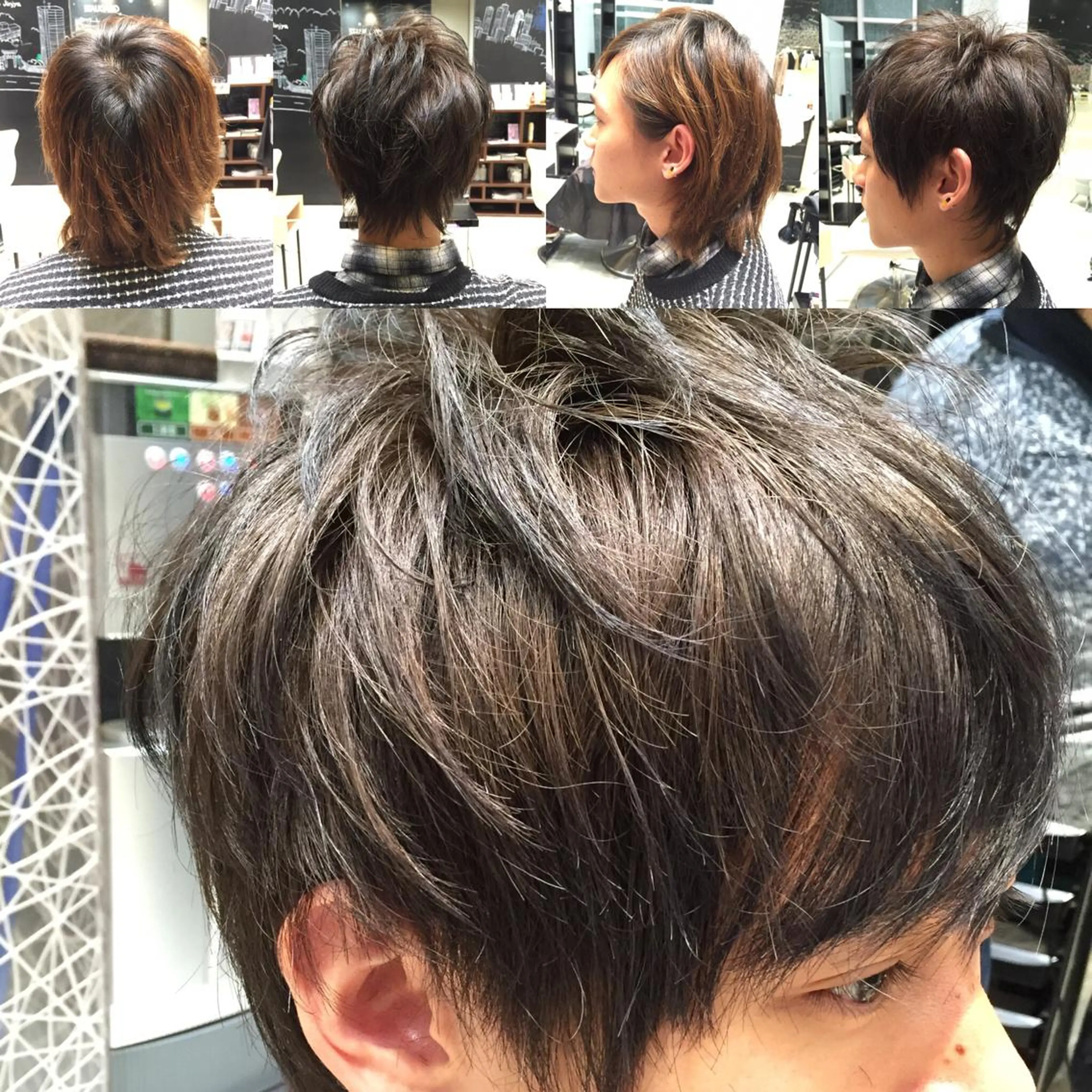 ショート カラー メンズ アッシュ Re:ta KANZOのヘアスタイル