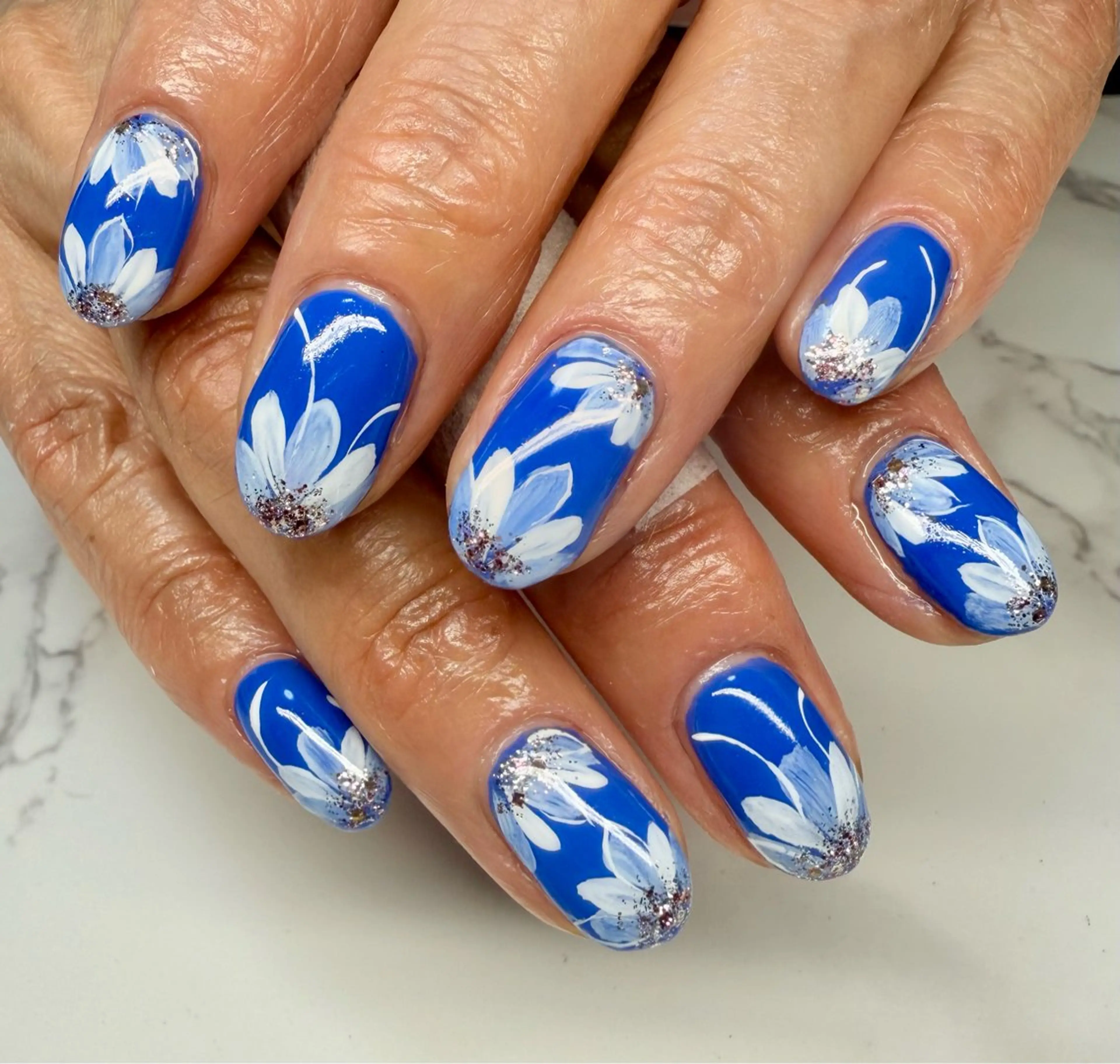 ネイル アートネイル チークネイル フレンチネイル 氷ネイル・うるうるネイル キラキラネイル M.N_ nailのネイルデザイン