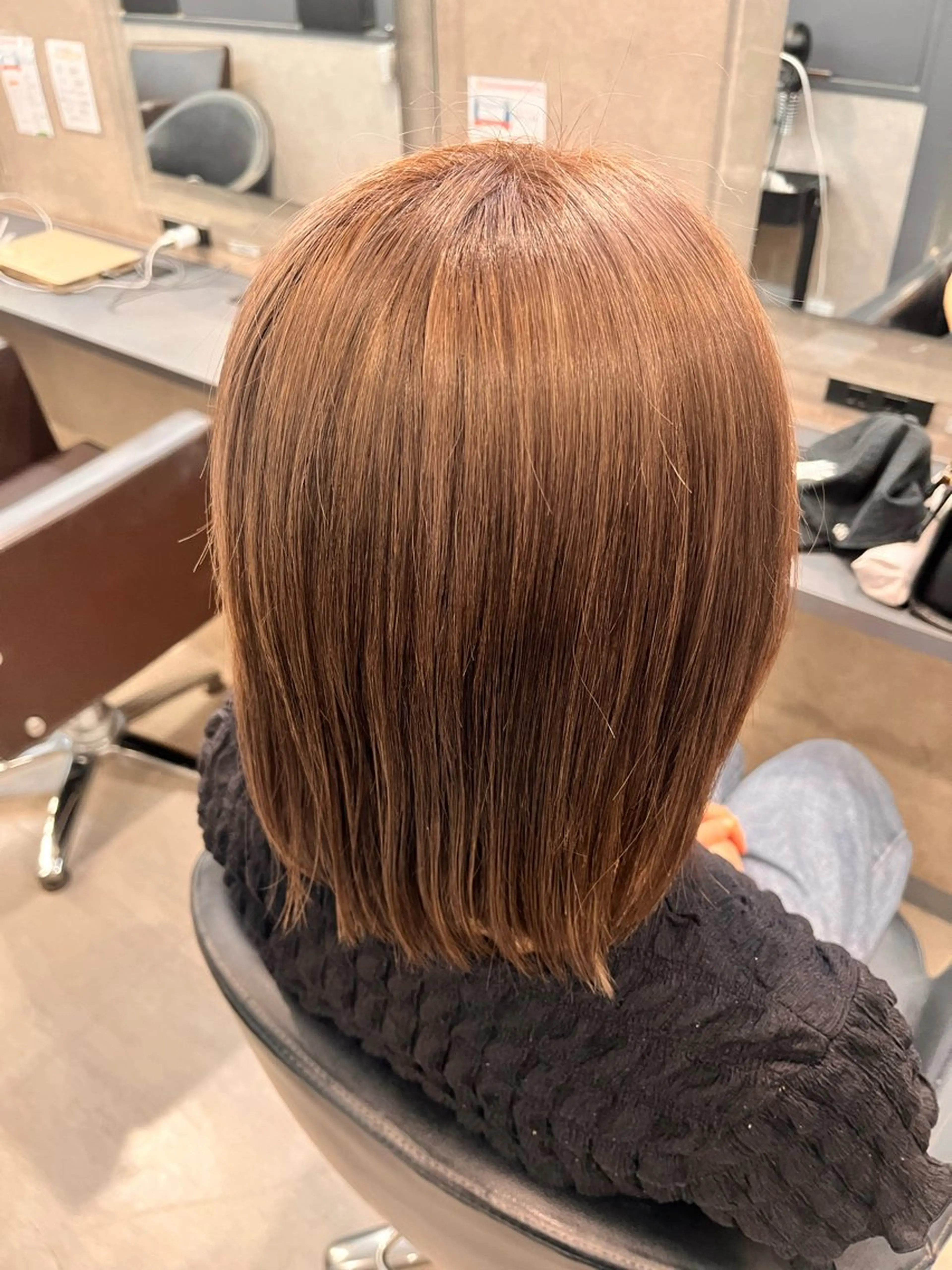 ミディアム カラー ひのはら もえかのヘアスタイル