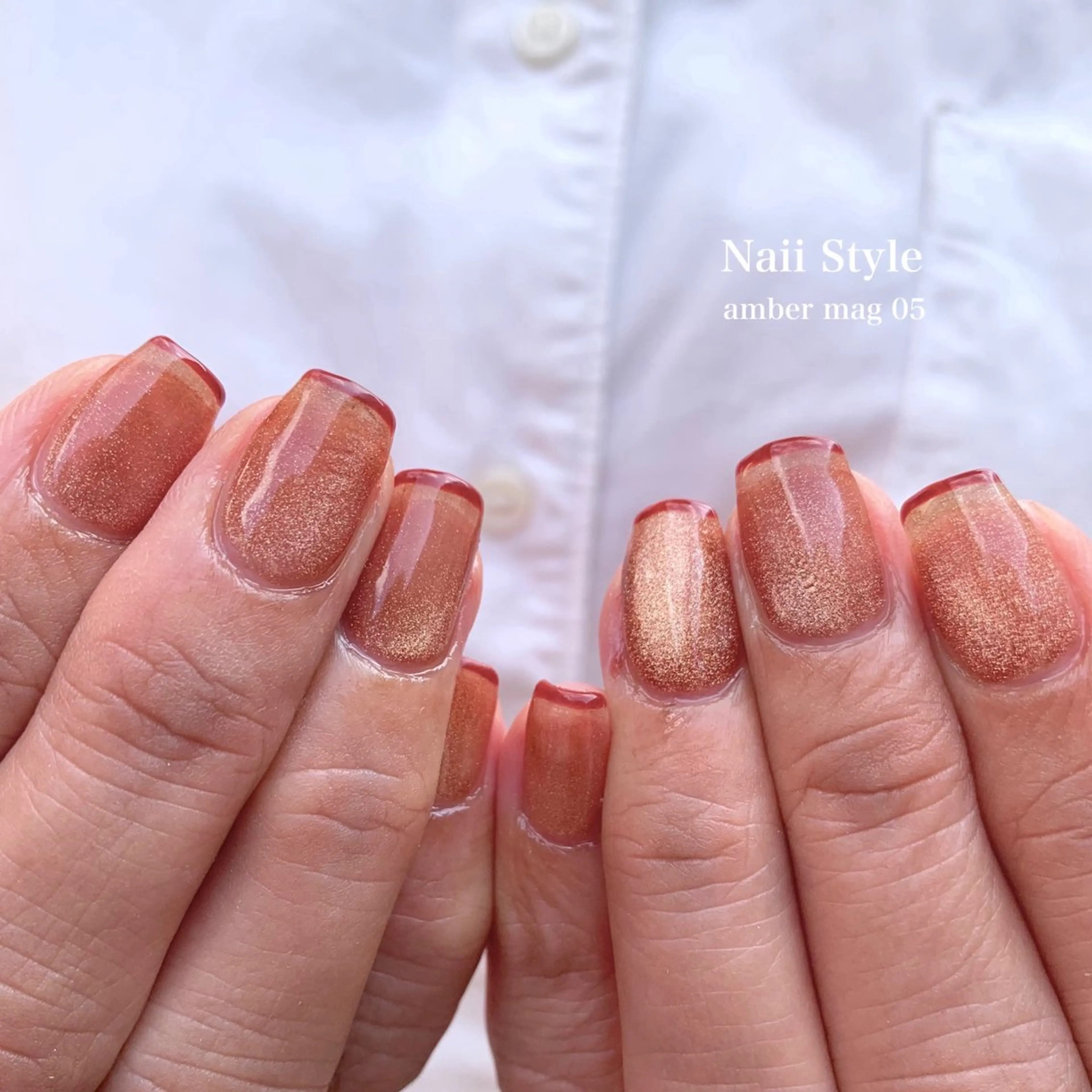 ネイル フレンチネイル マグネットネイル Mina🫧 【Miew.】のネイルデザイン