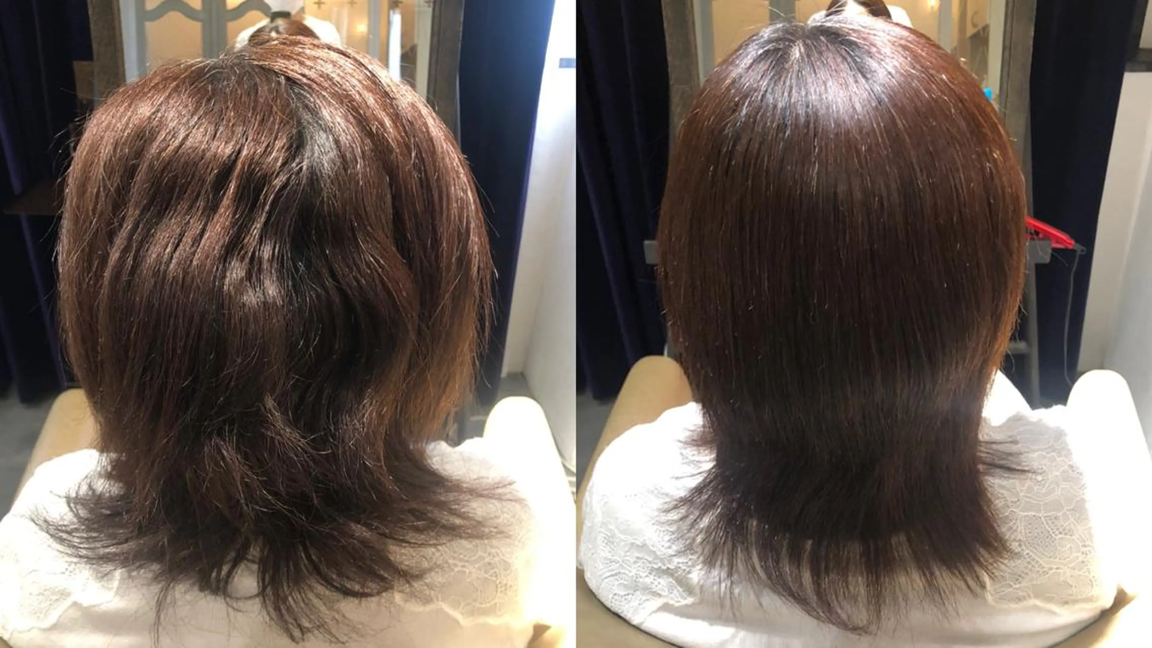 ミディアム 酸性ストレート 植田 彩加のヘアスタイル