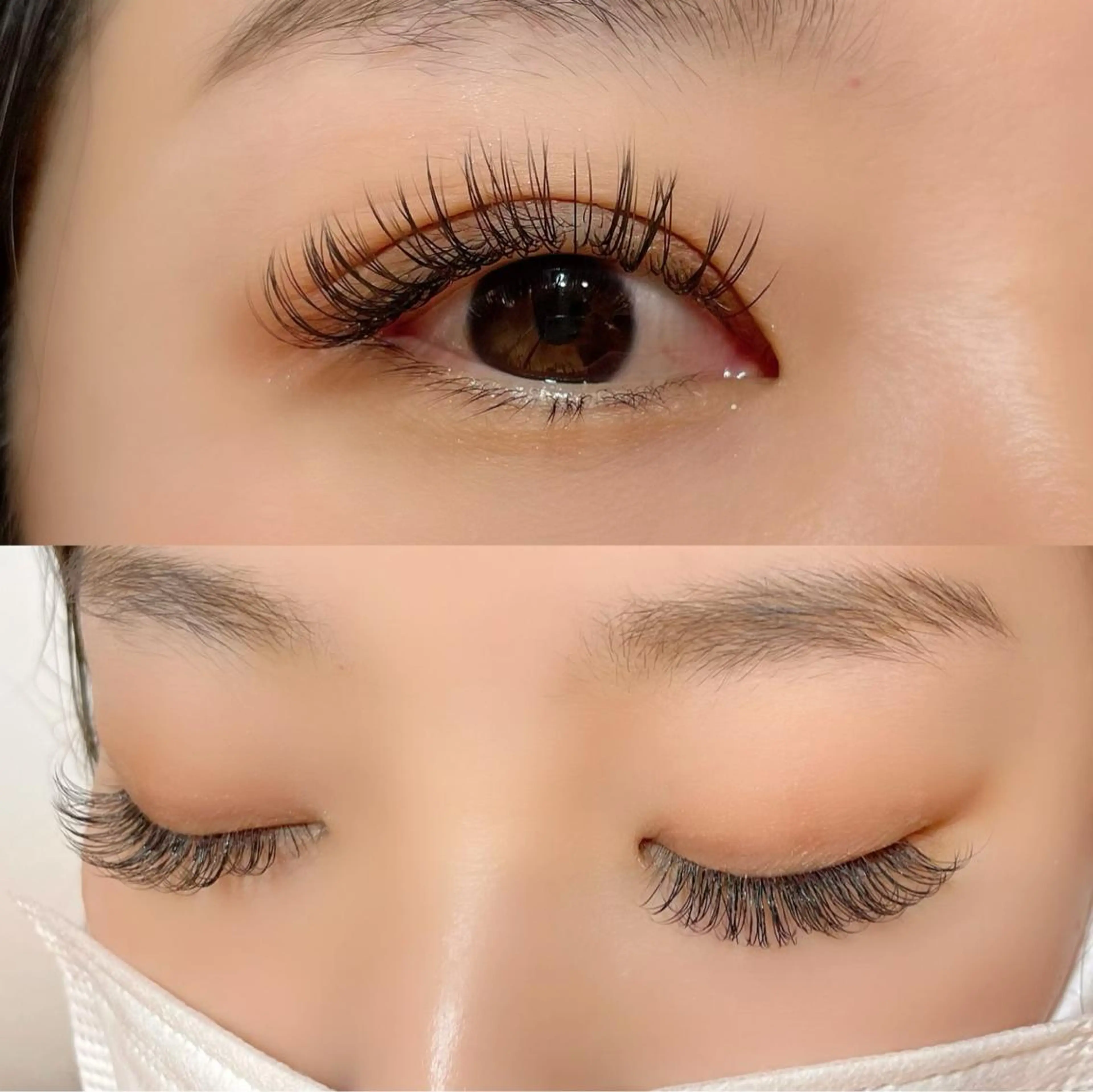 マツエク・マツパ Cカール フラットラッシュ ナチュラル 一重×まつ毛パーマ ボリュームラッシュ マツエク FEEL LASH所属・♡Nagisa.S ♡のマツエク・マツパデザイン