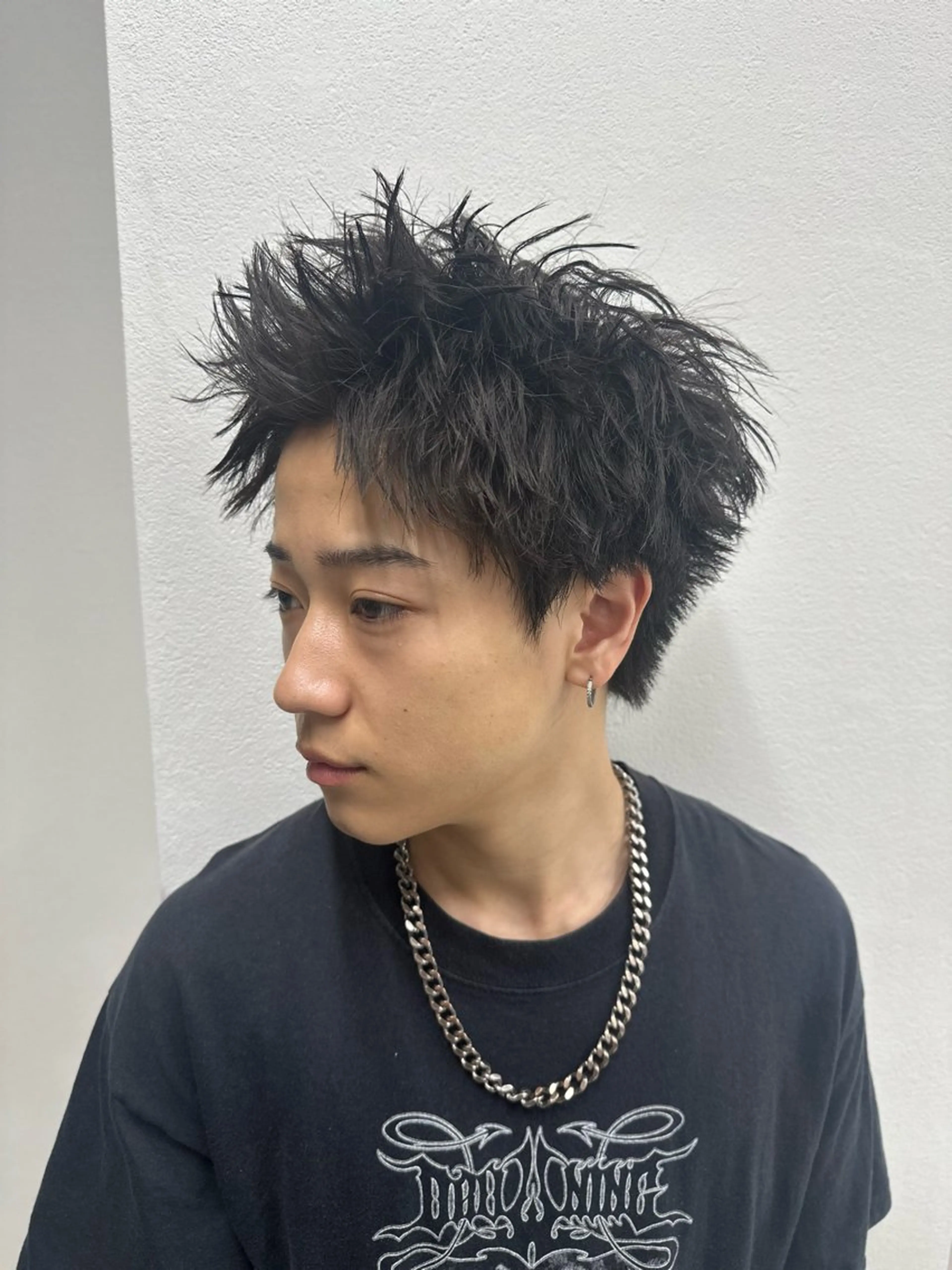 メンズ カット ニュアンス/フェザー /ウルフ/伶馬のヘアスタイル